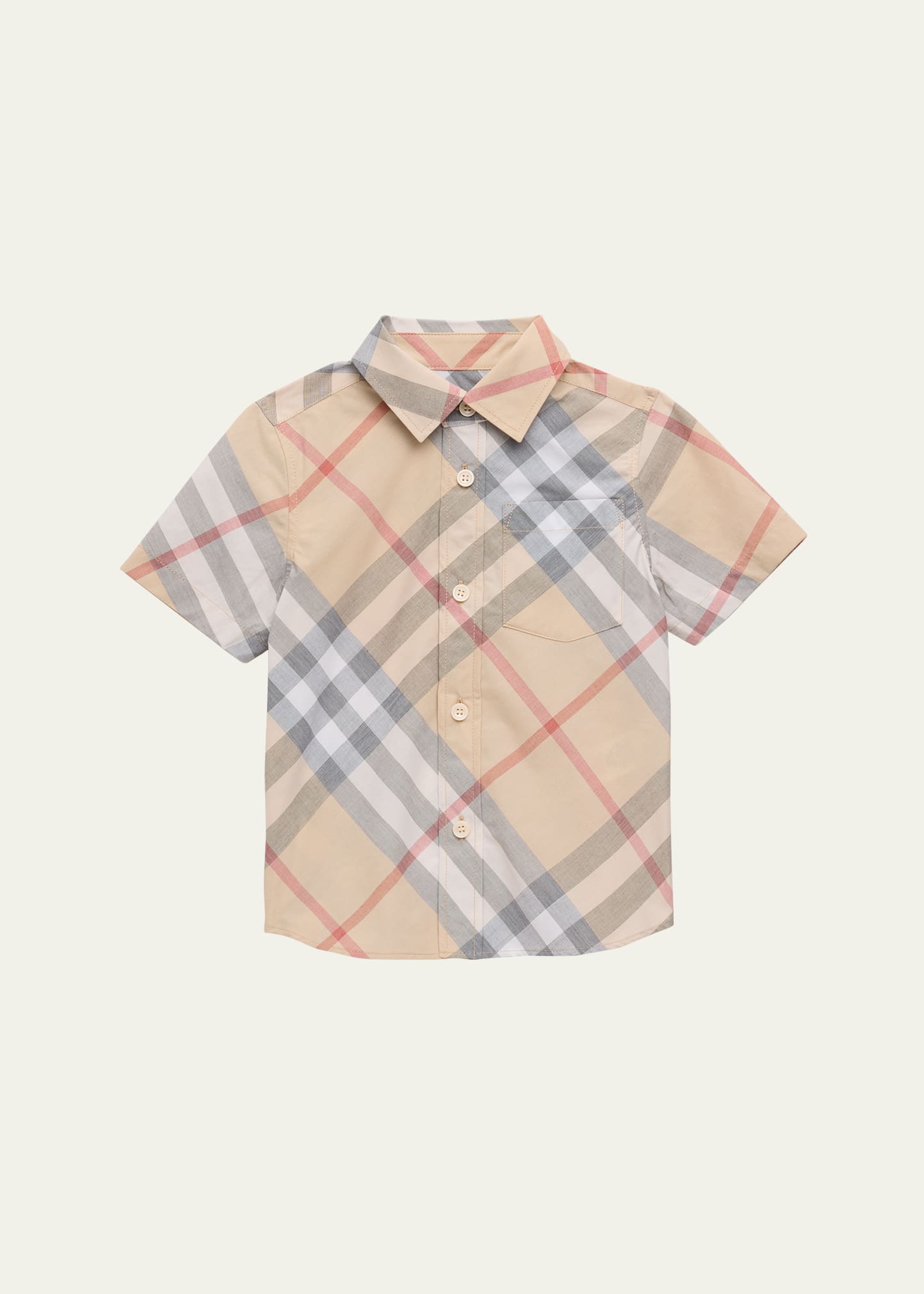 Burberry Childrens Check Cotton Shirt Size 2Y