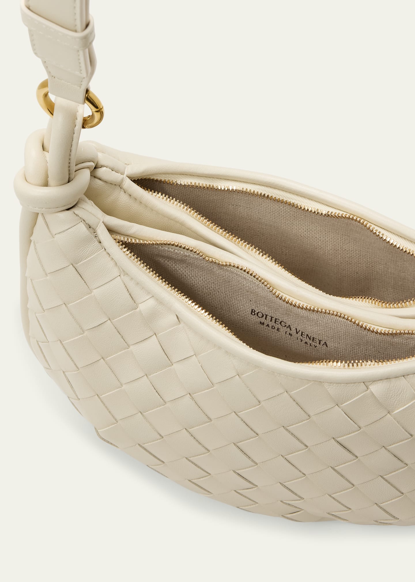 【関税送料込】BOTTEGA VENETA Gemelli Travertine BOTTEGA VENETA Nappa Intrecciato Medium Gemelli Travertine