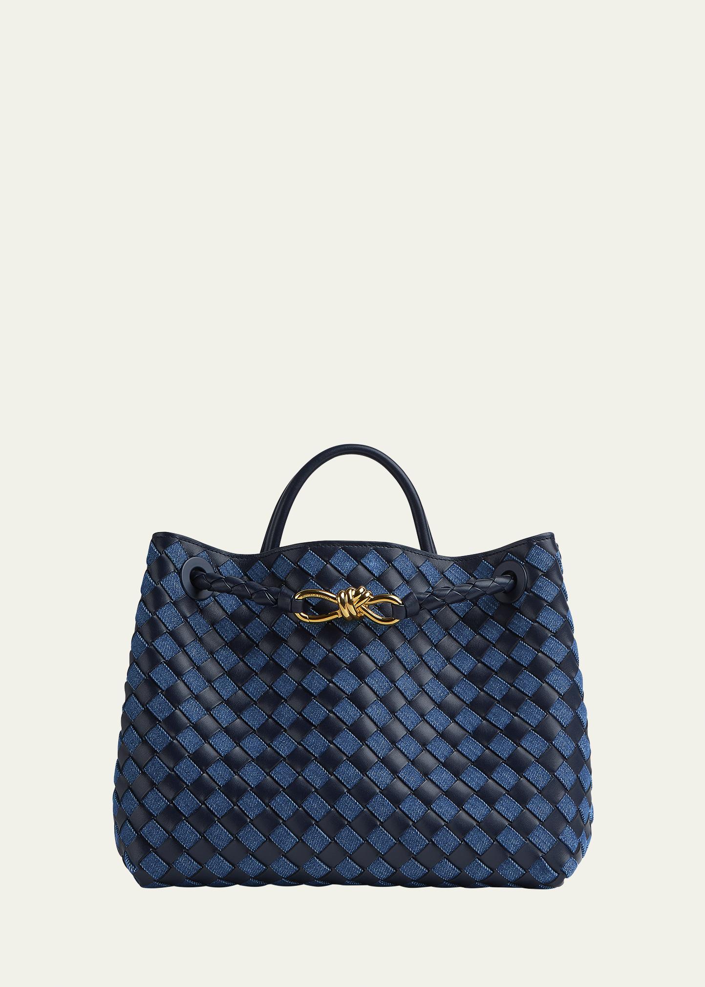 Bottega Veneta Andiamo Medium Denim Shoulder Bag - Bergdorf Goodman