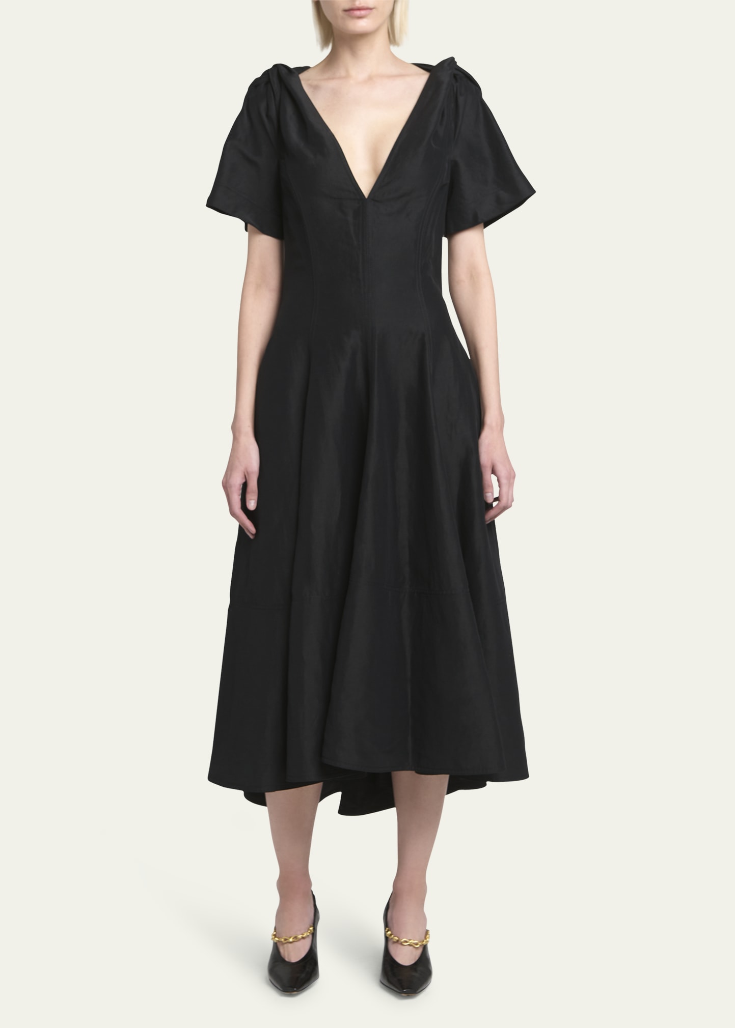 【関税＆送料込み】Bottega Veneta Technical Nylon Dress Bottega Veneta Tech Nylon Midi Circle Skirt | Neiman Marcus