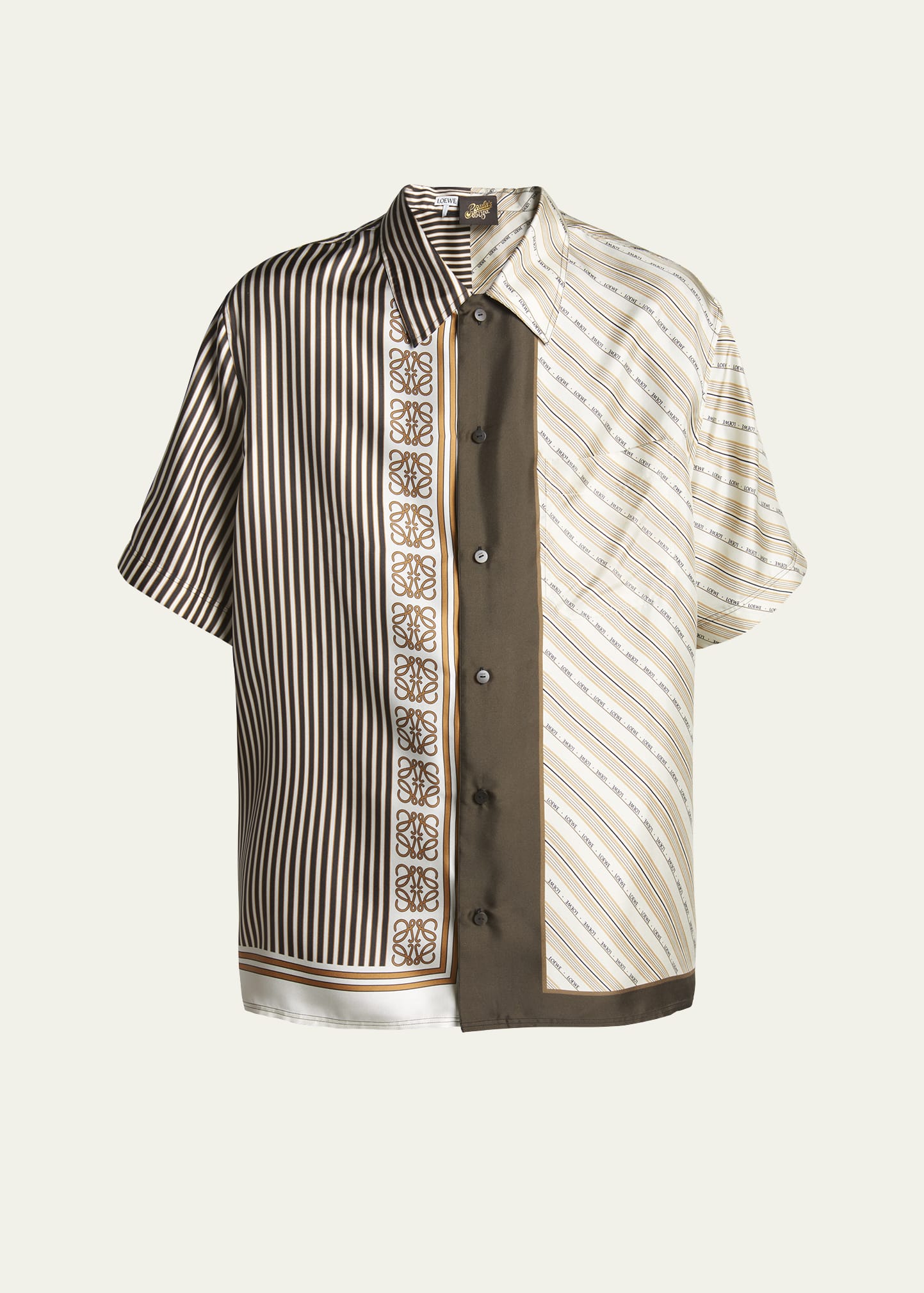 【関税込み】LOEWE Silk and viscose T-shirt Loewe - Logo-Appliquéd Cotton And Silk-Blend Jersey T-shirt