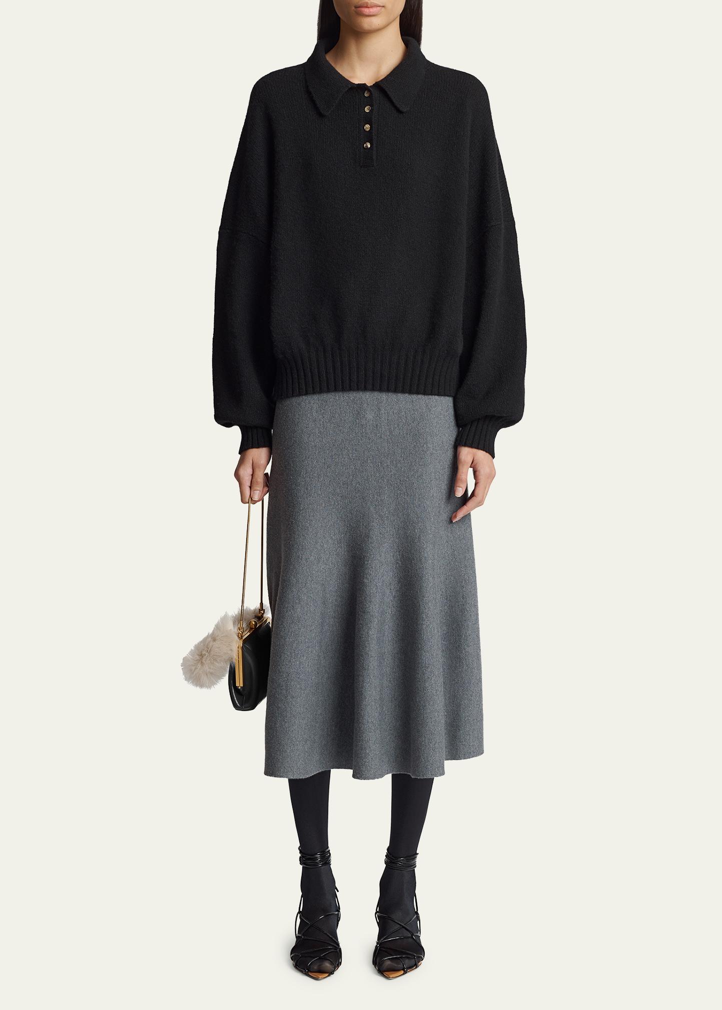 Khaite Rene Polo Cashmere Sweater - Bergdorf Goodman