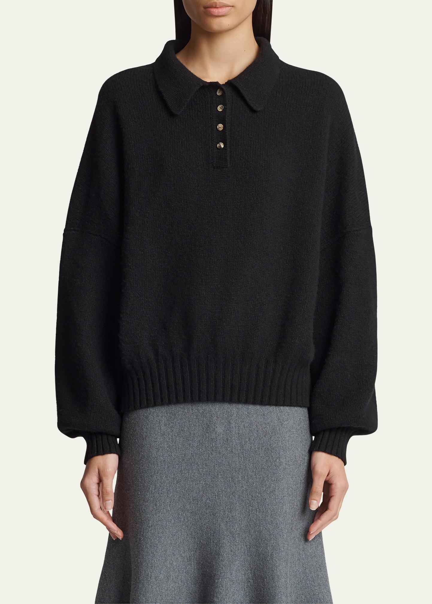 Khaite Rene Polo Cashmere Sweater - Bergdorf Goodman