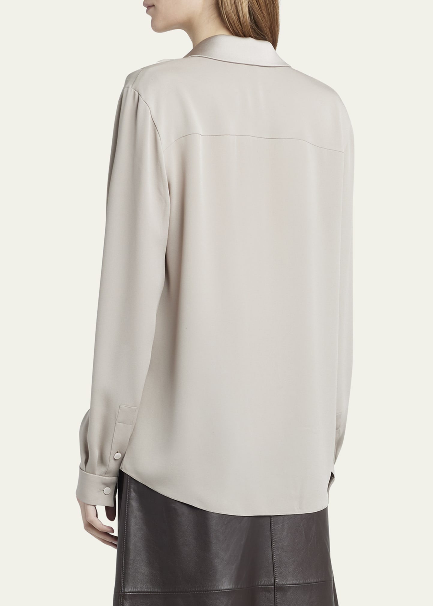 Giorgio Armani Silk Georgette Wrap Blouse - Bergdorf Goodman