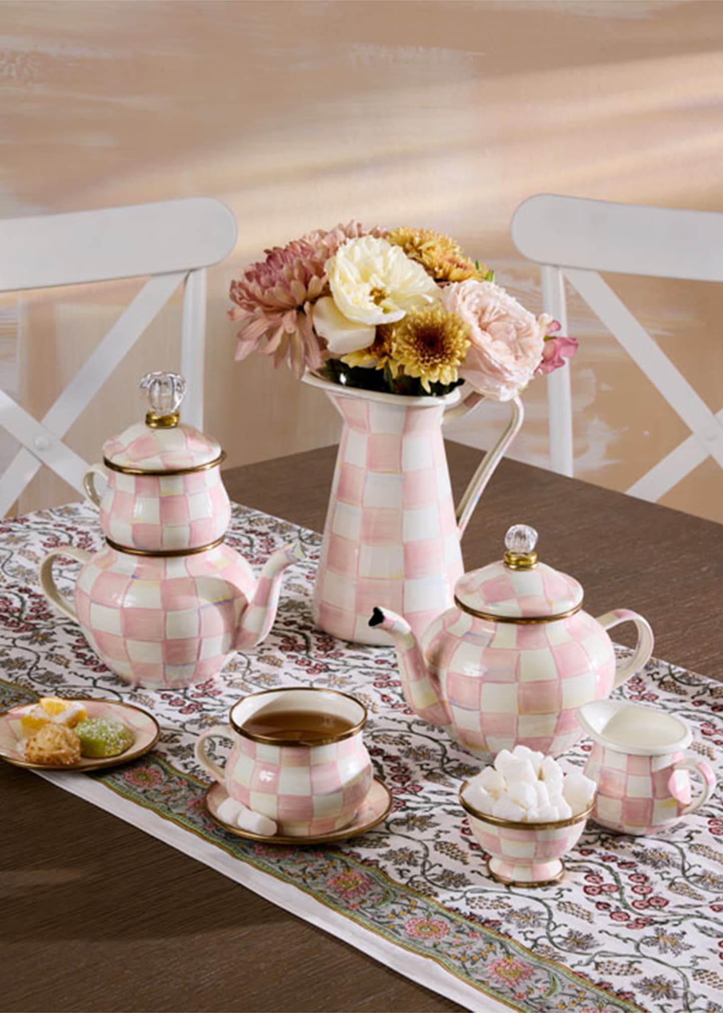 MacKenzie-Childs Rosy Check Practical Pitcher, Medium - Bergdorf