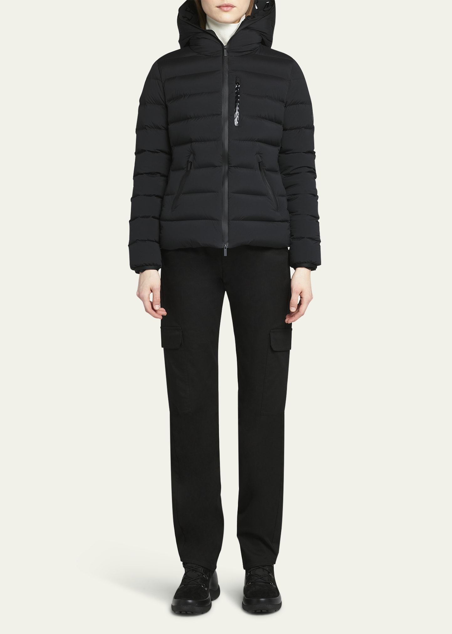 Moncler Herbe Stretch Nylon Hooded Puffer Jacket - Bergdorf Goodman