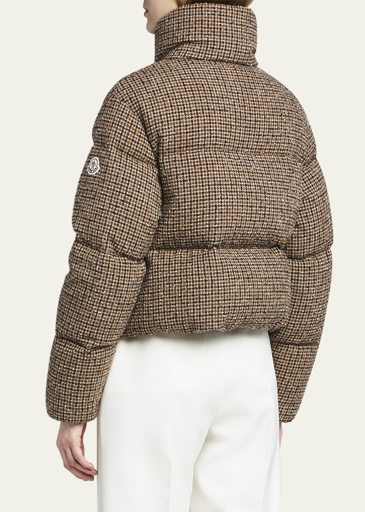 5883【QR鑑定済美品】モンクレール‪☆ボアダウン BOURDON Moncler Seboune Check Boucle Puffer Jacket - Bergdorf Goodman