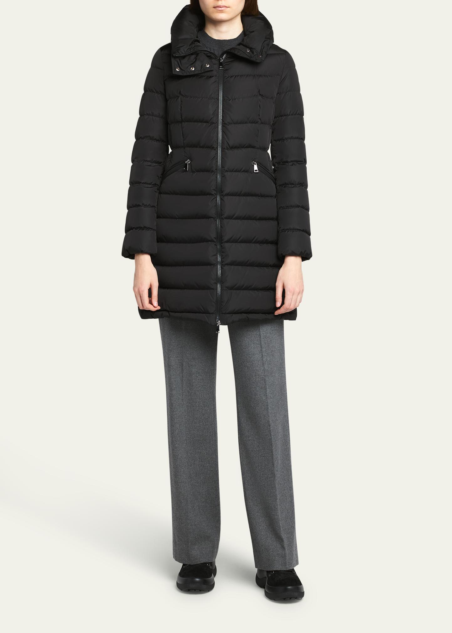 Moncler Flammette Hooded Long Down Jacket - Bergdorf Goodman