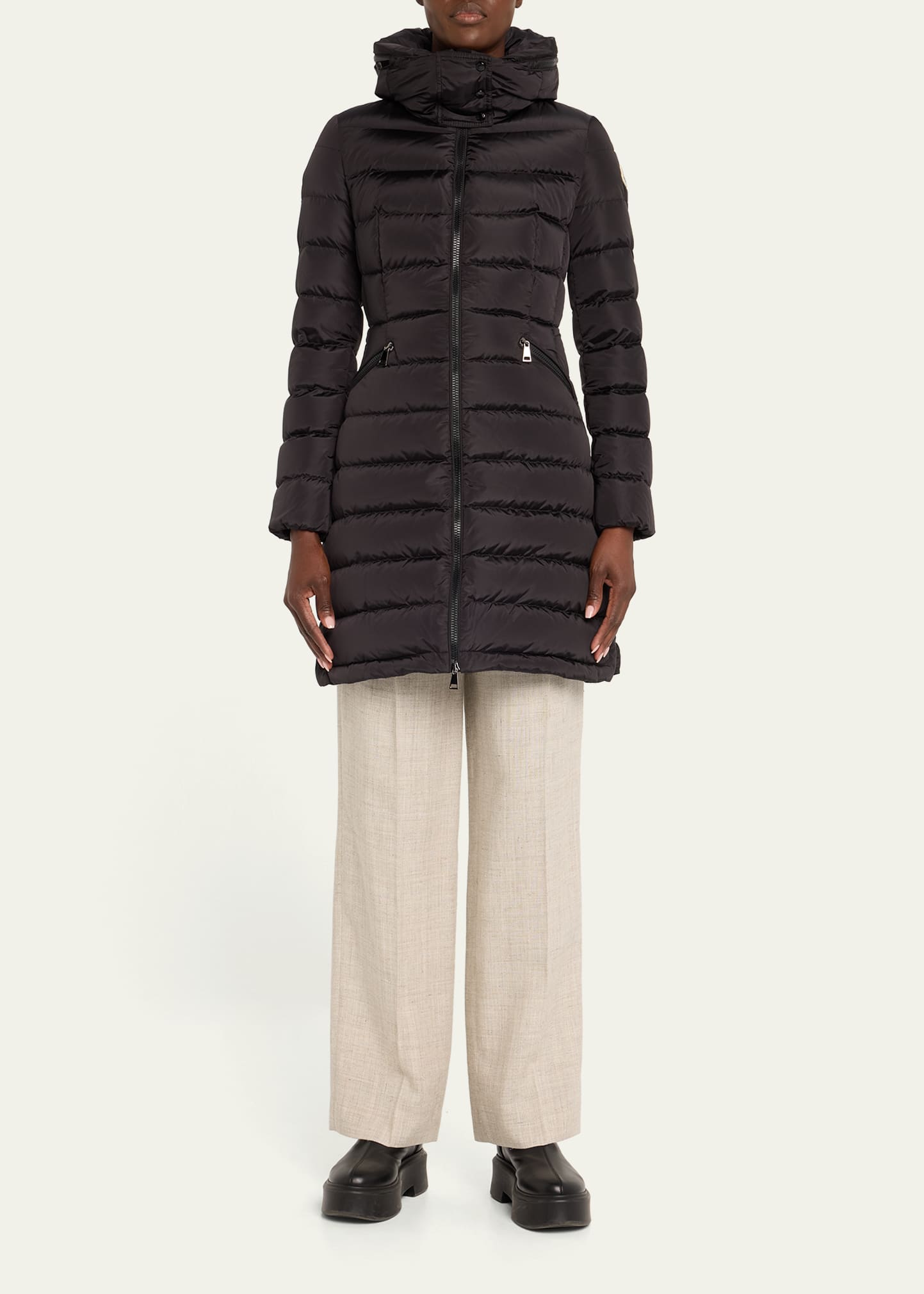 Moncler Flammette Long Puffer Coat - Bergdorf Goodman