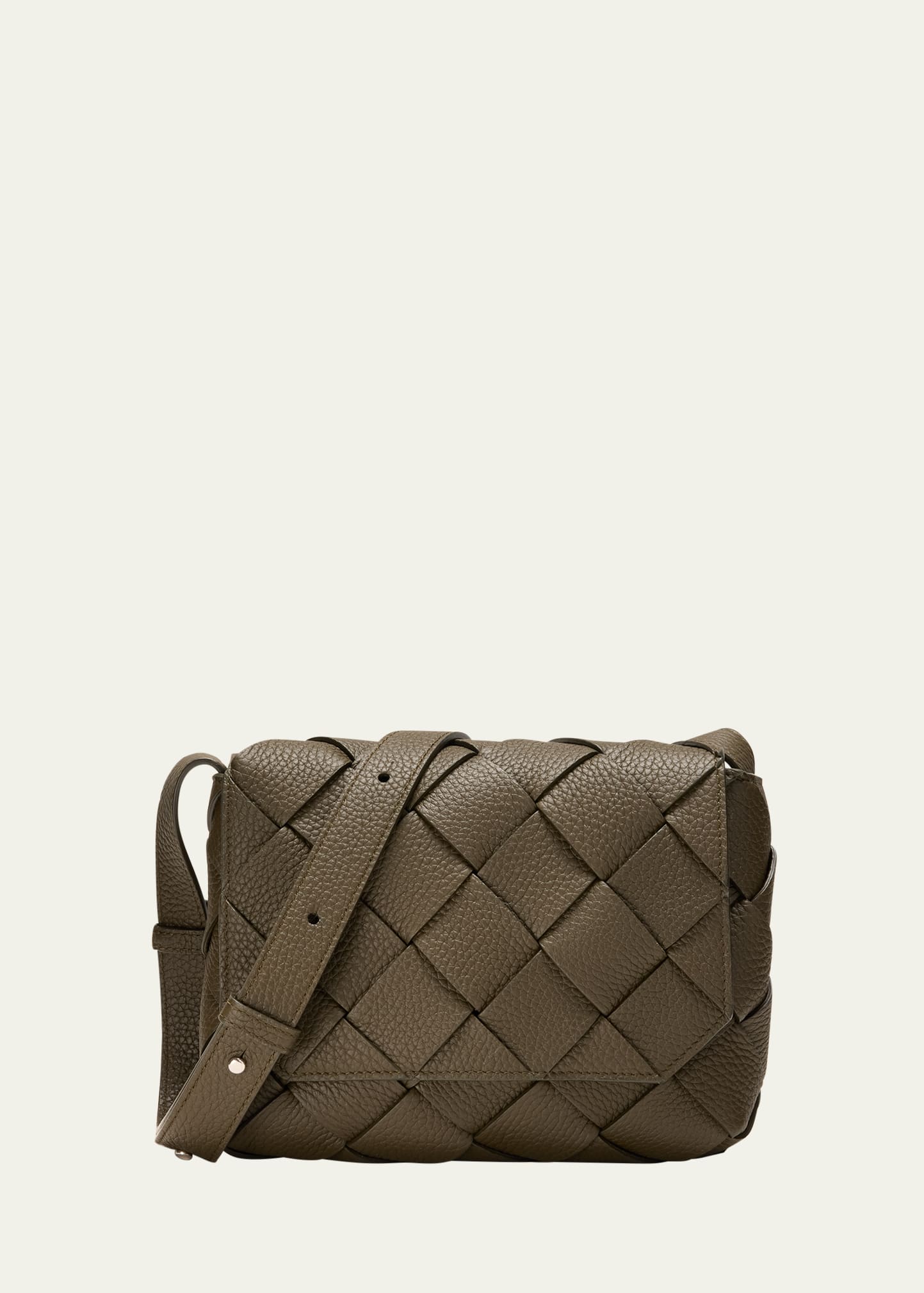 Bottega Veneta Men's Small Intreccio Leather Crossbody Bag