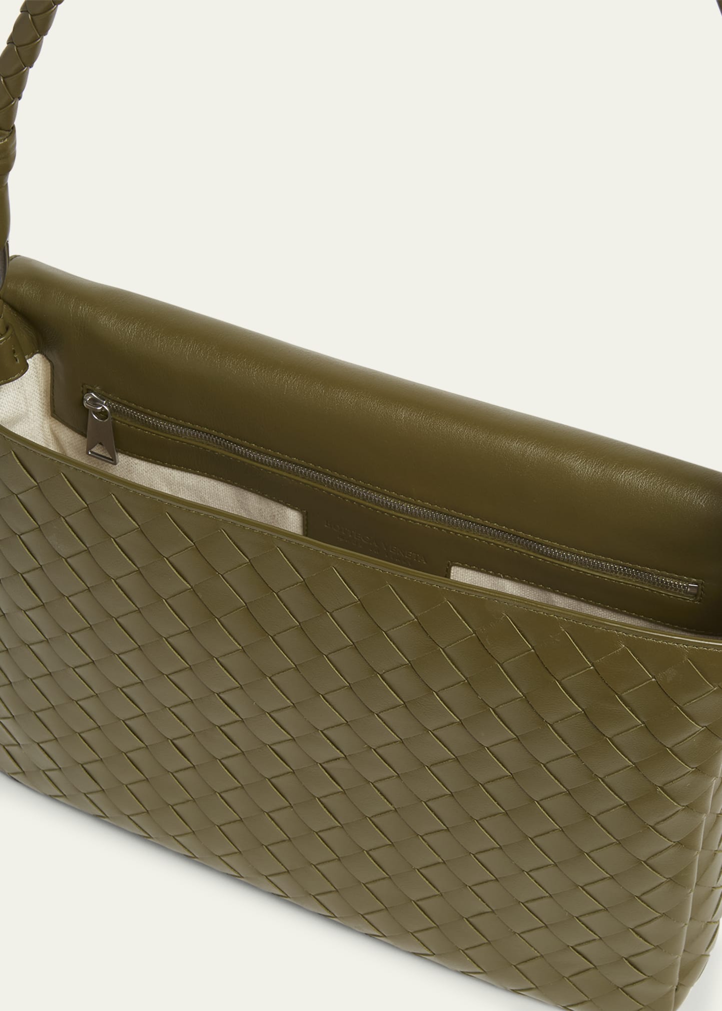 Bottega Veneta Men's Swing Small Intrecciato Leather Crossbody Bag
