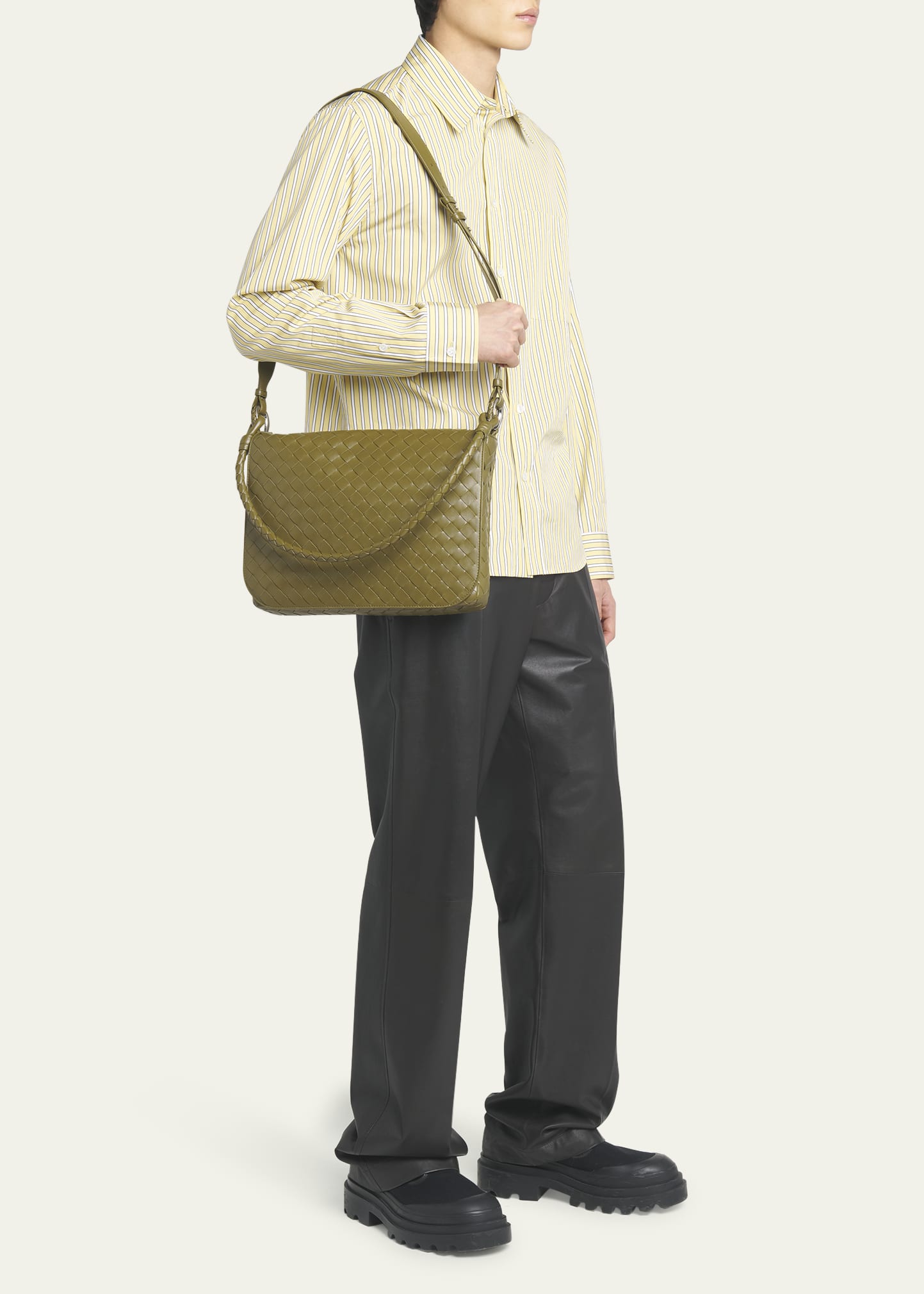 BOTTEGA VENETA(正規品/送料関税込み)INTRECCIATO CROSSBAG BOTTEGA VENETA】☆関税込☆Intreciato Crossbag NEW Bottega