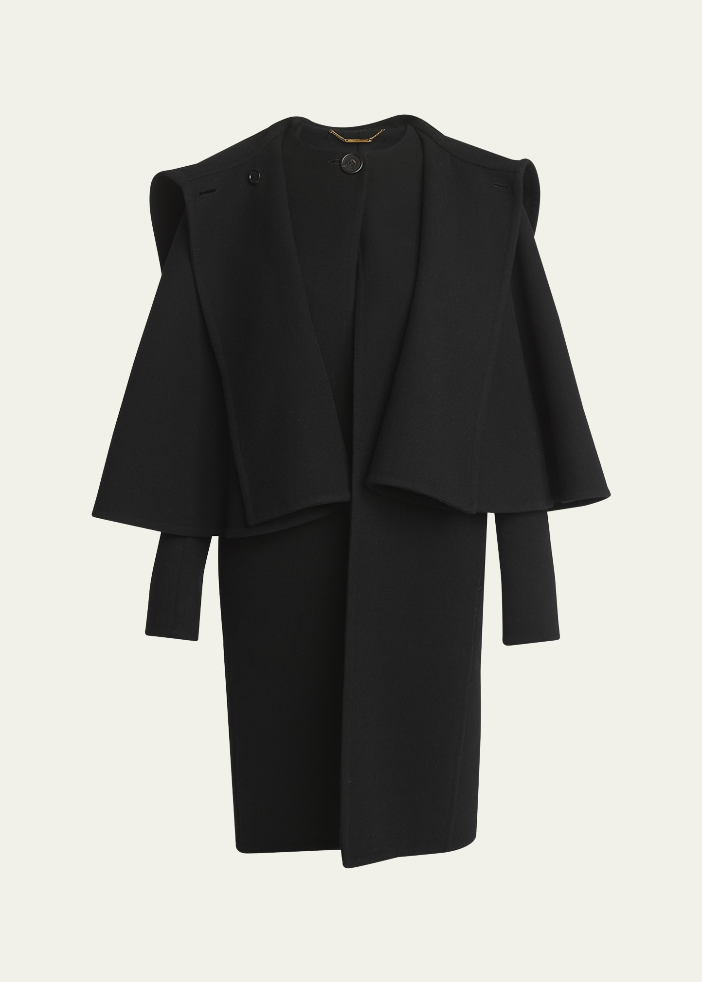 ポンチョ・ケープ Chloe Wool Asymmetric Cape Chloé Asymmetric Cropped Wool Cape Coat navy | modaoperandi