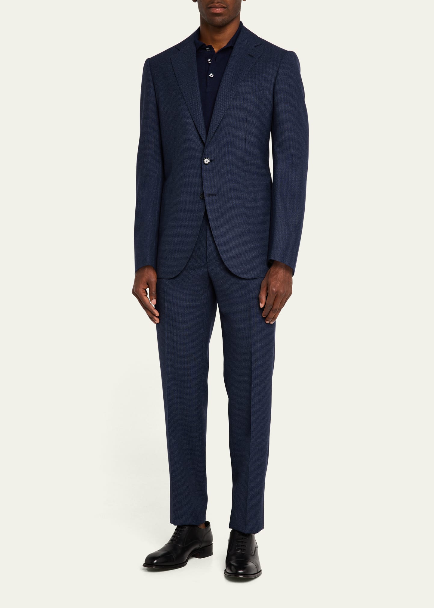 Cesare Attolini Men's Wool Houndstooth Suit - Bergdorf Goodman