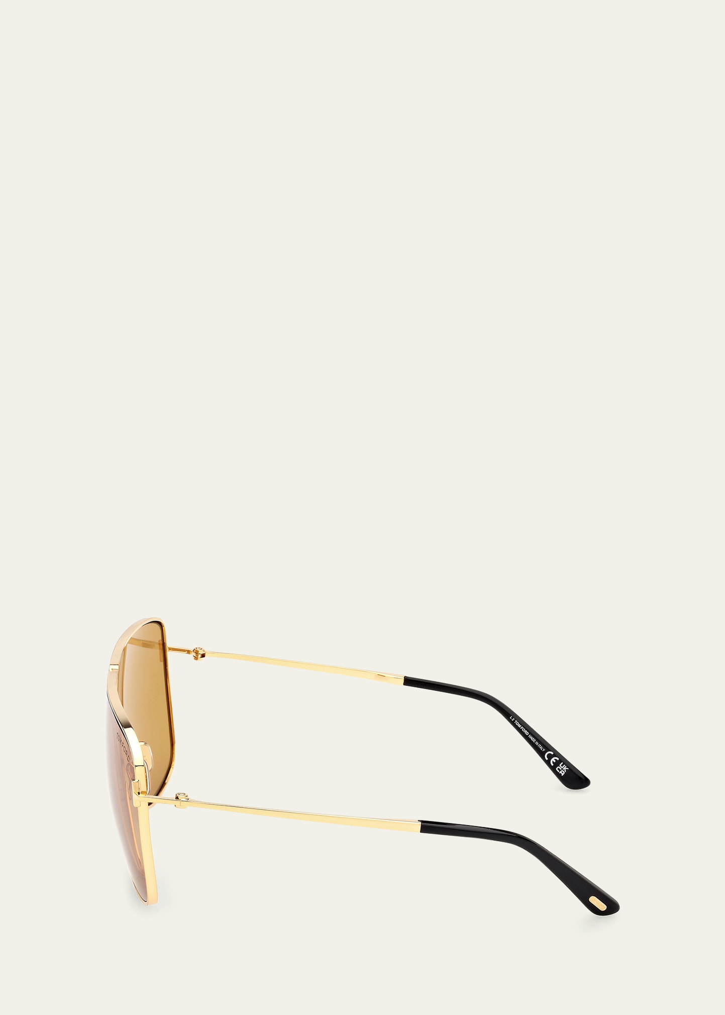 TOM FORD Huxley Golden Metal Rectangle Sunglasses - Bergdorf Goodman
