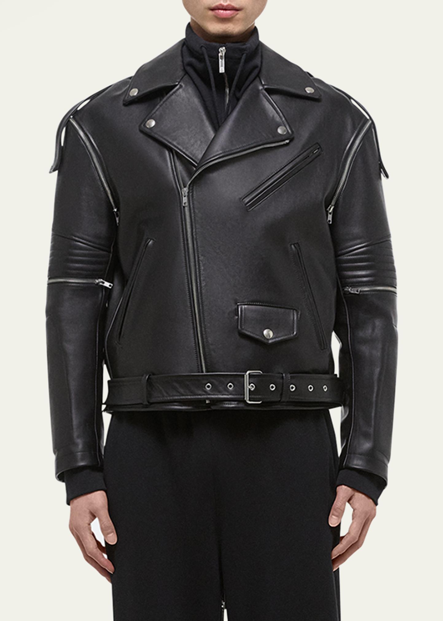 Helmut Lang Men's Astro Leather Biker Jacket - Bergdorf Goodman