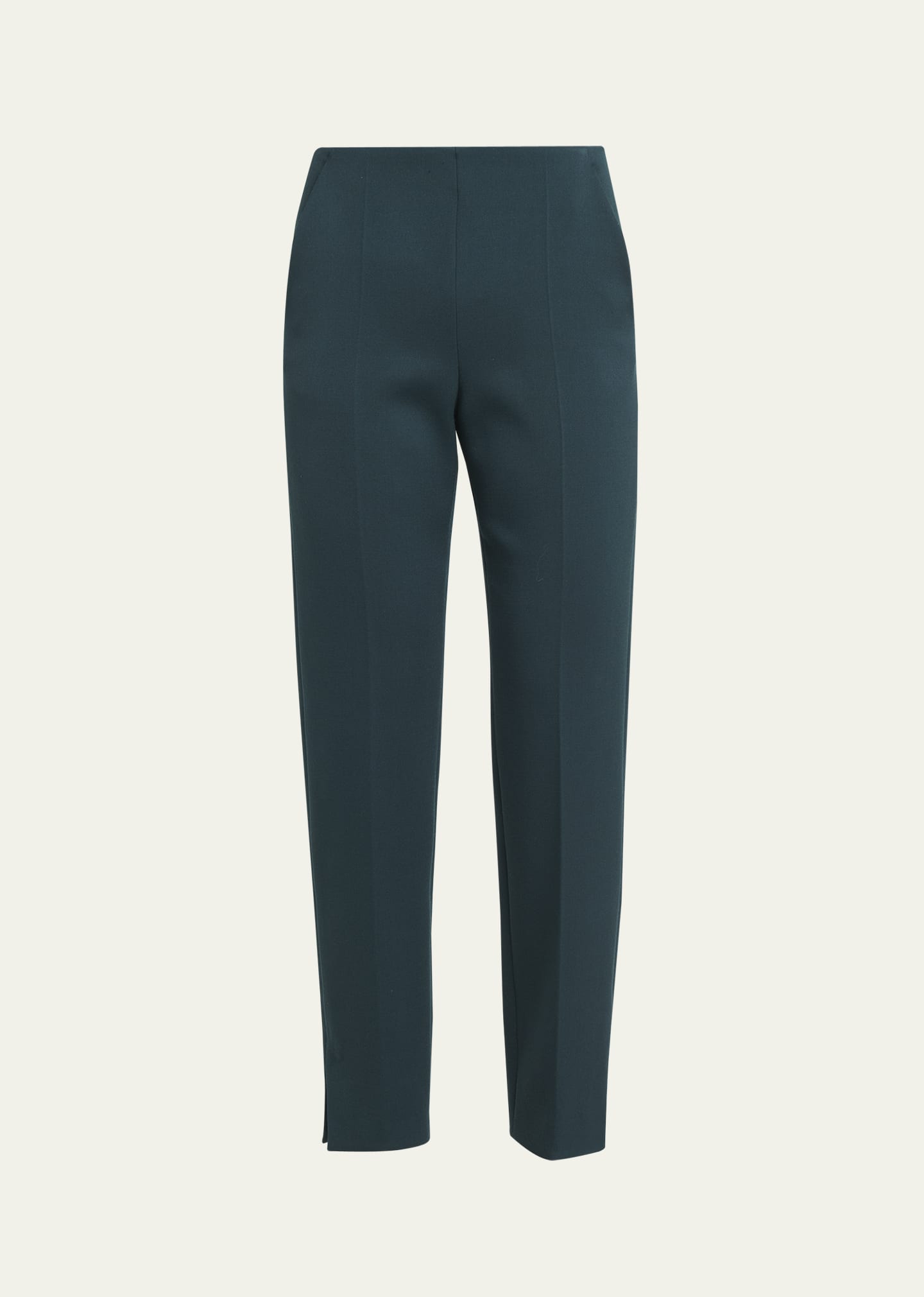 Slim-Leg Stretch Wool Trousers