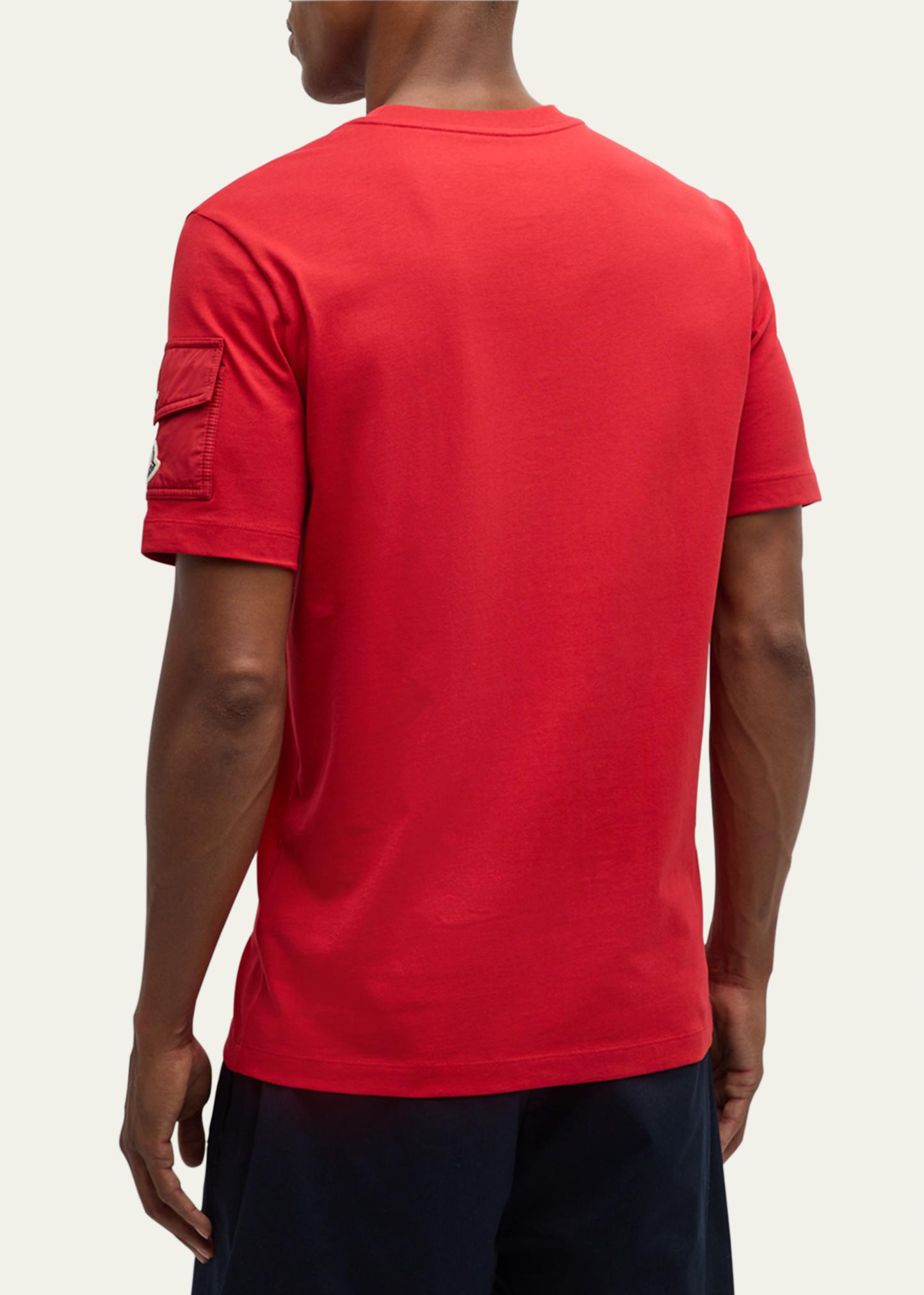 Moncler Men's Laminated Logo T-Shirt - Bergdorf Goodman