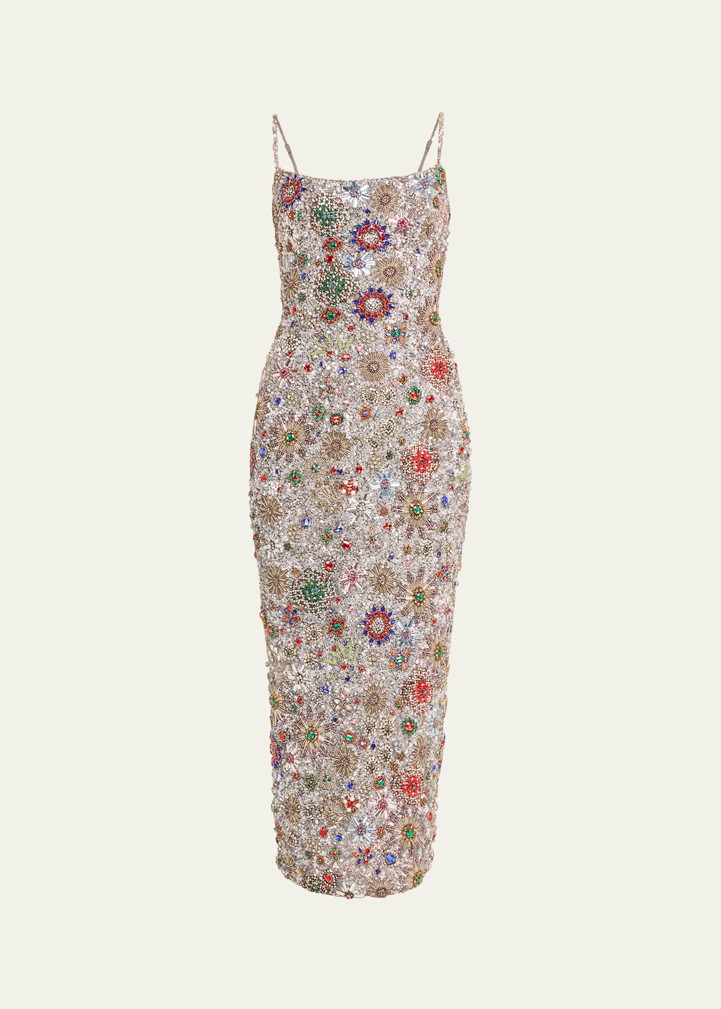 Rachel Gilbert Kori Sequined Crystal Midi Dress - Bergdorf Goodman