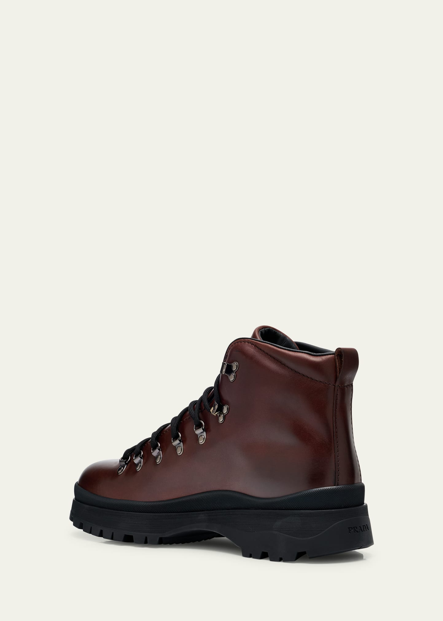 Prada Men's Brixxen Leather Lace-Up Boots - Bergdorf Goodman