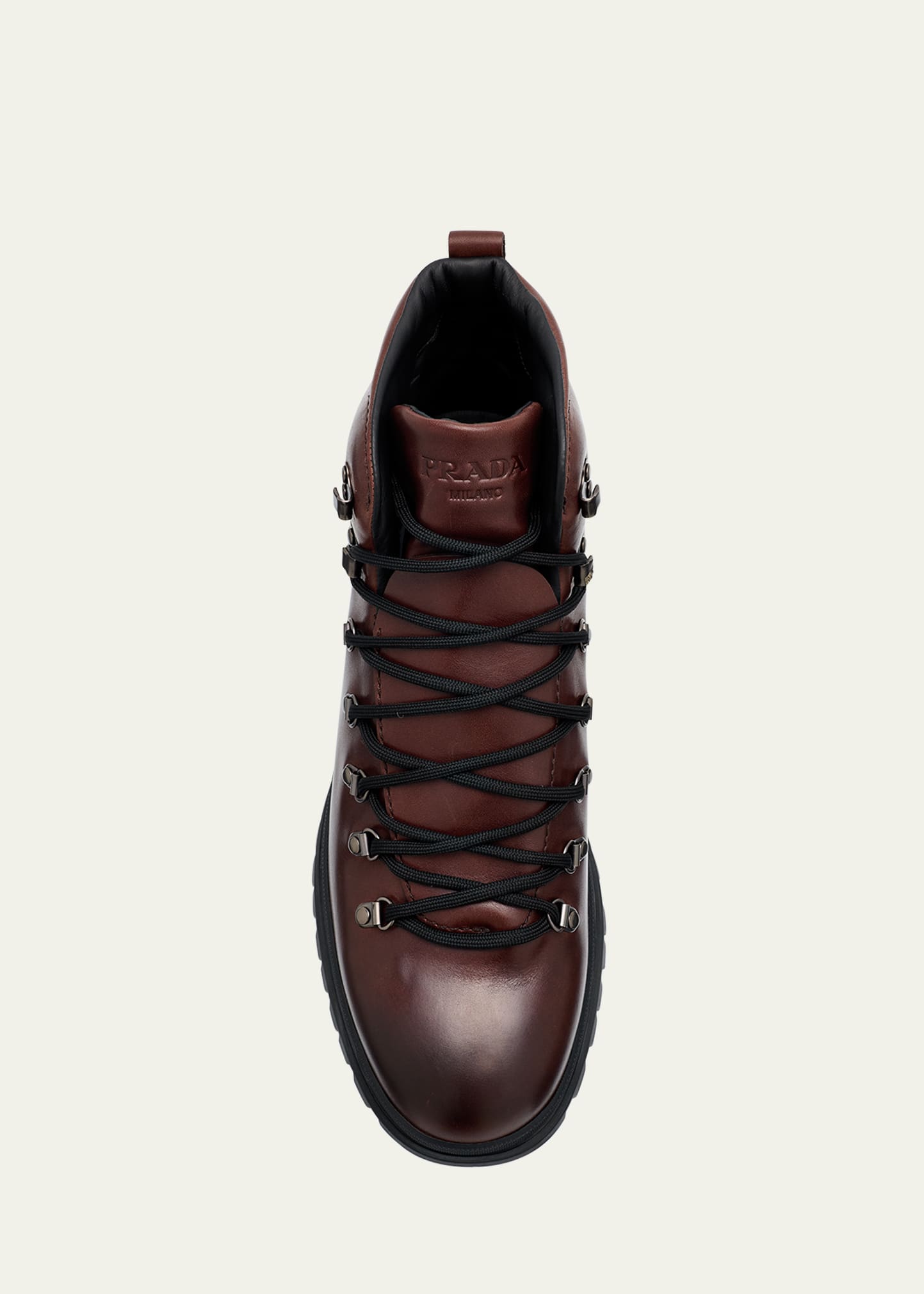 靴 PRADA leather shoes Prada Leather Square-Toe Tall Moto Boots - Bergdorf Goodman