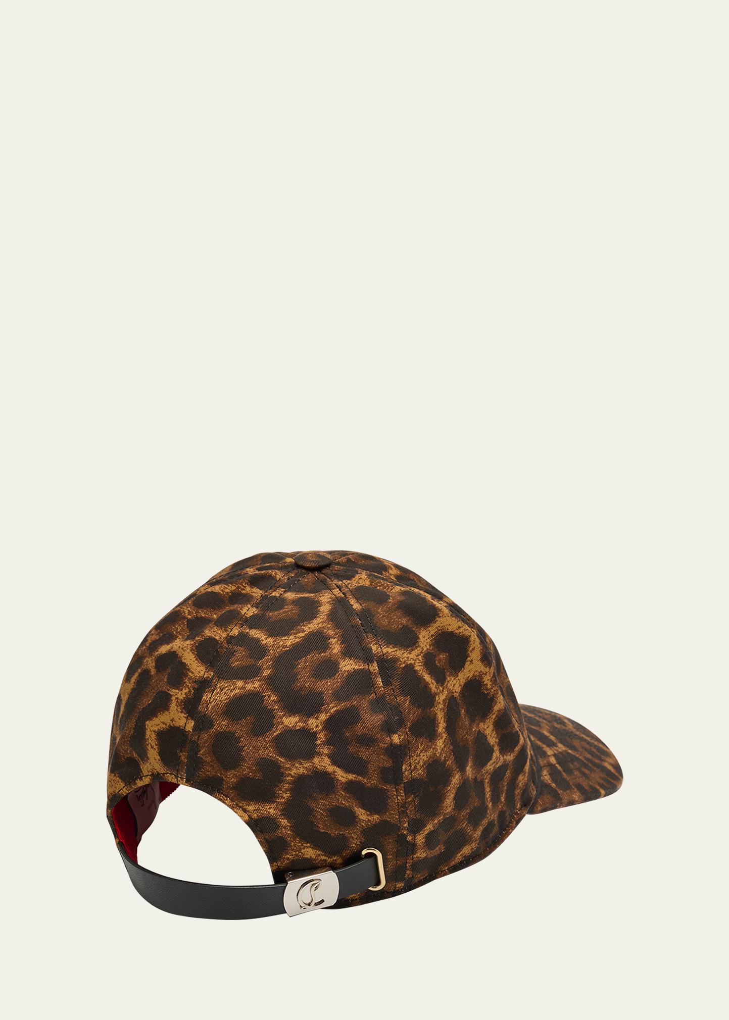 Christian Louboutin Men's Mooncrest Canvas Leopard 50s Baseball