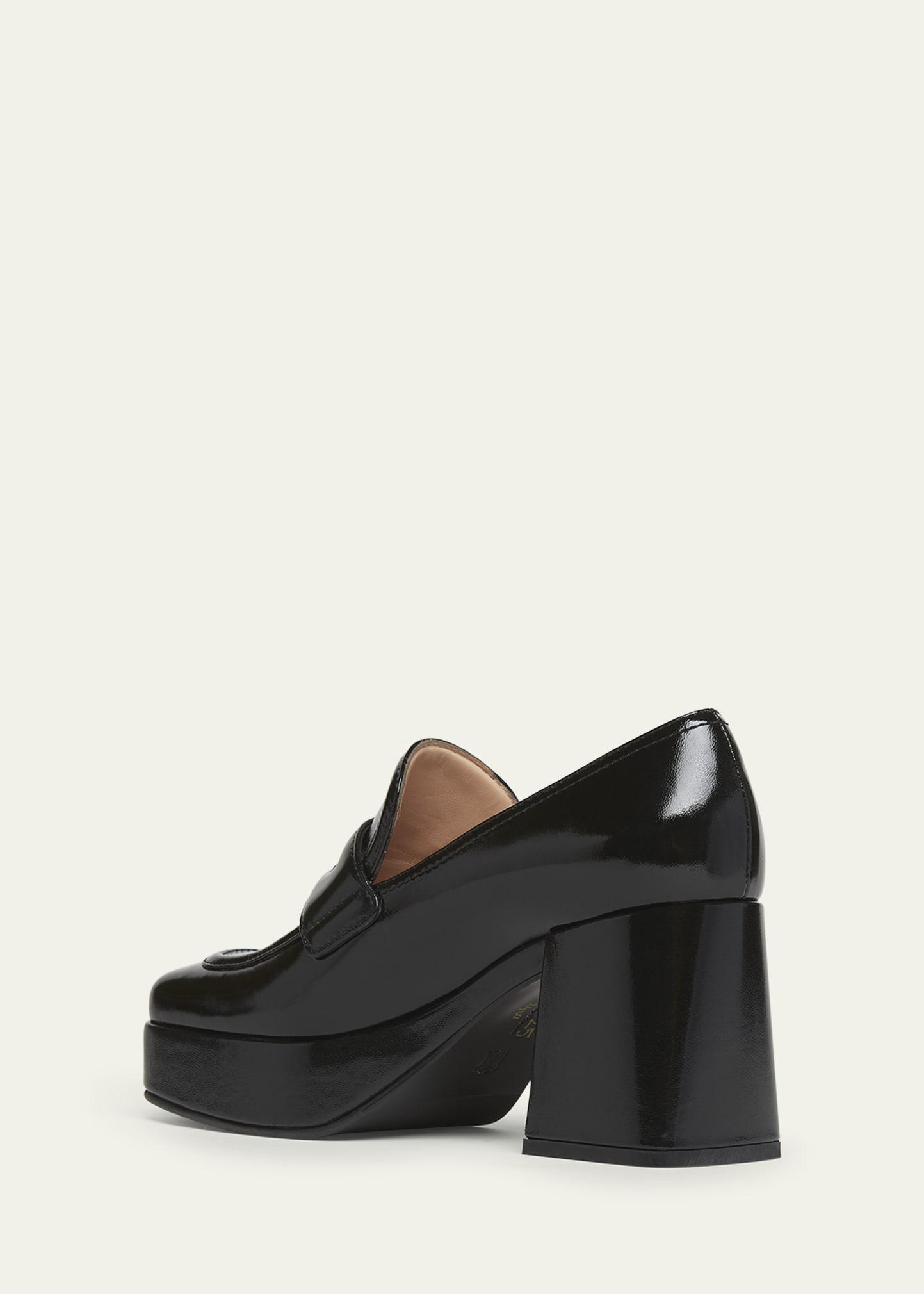 Gianvito Rossi G2222205RICNXFNEROBLACK 関税送料込 Gianvito Rossi Patent Platform Penny Loafers - Bergdorf Goodman
