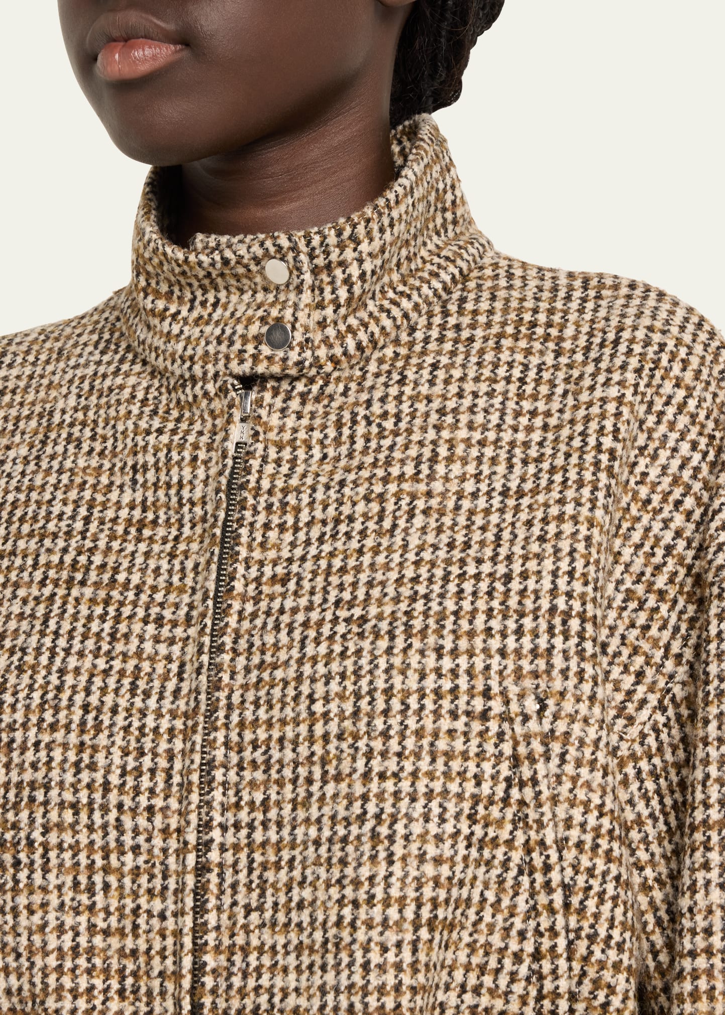 A.L.C. Harrison Stand-Collar Houndstooth Jacket - Bergdorf Goodman