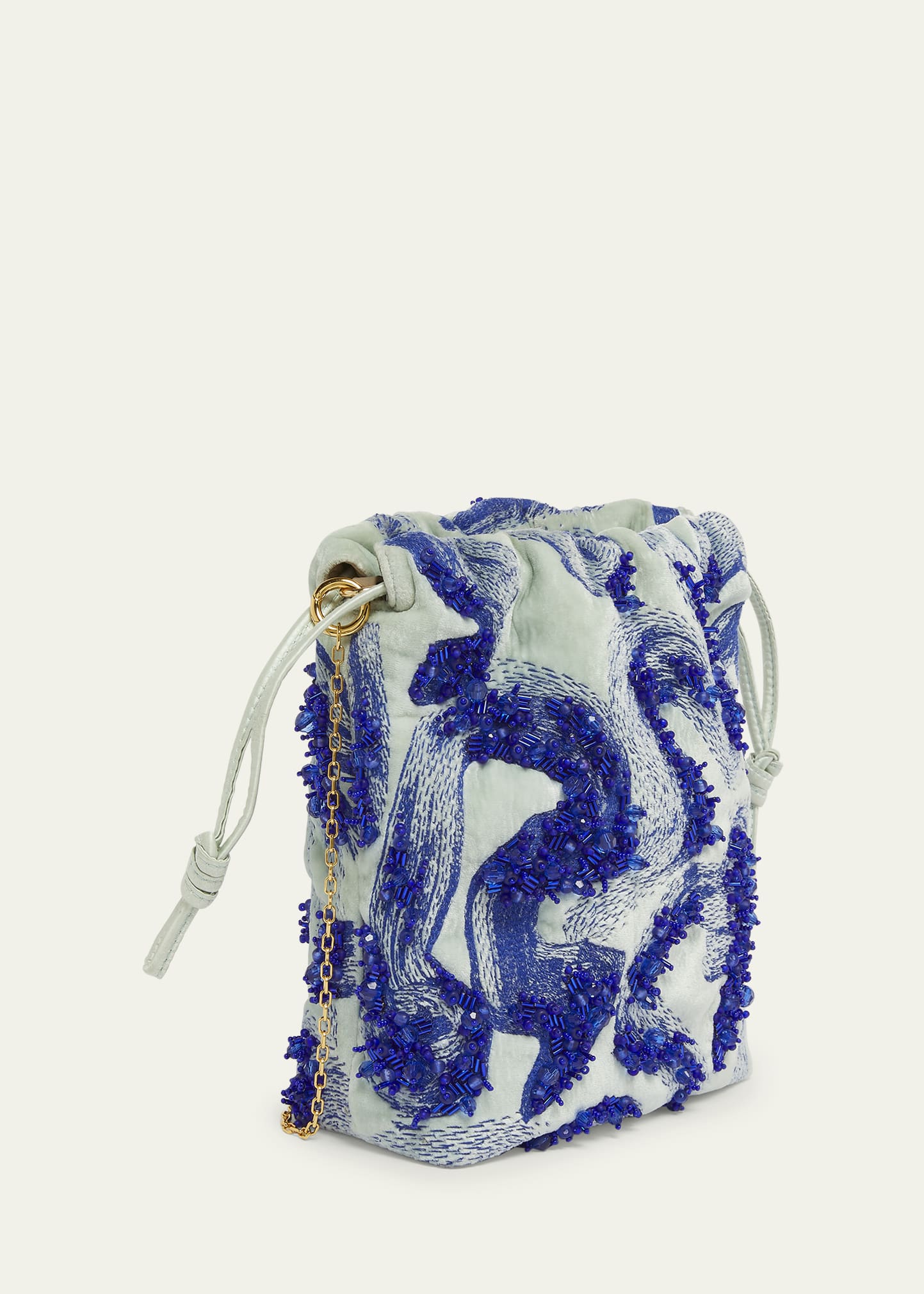 Dries Van Noten Cloud Small Leather Drawstring Bag - Bergdorf Goodman