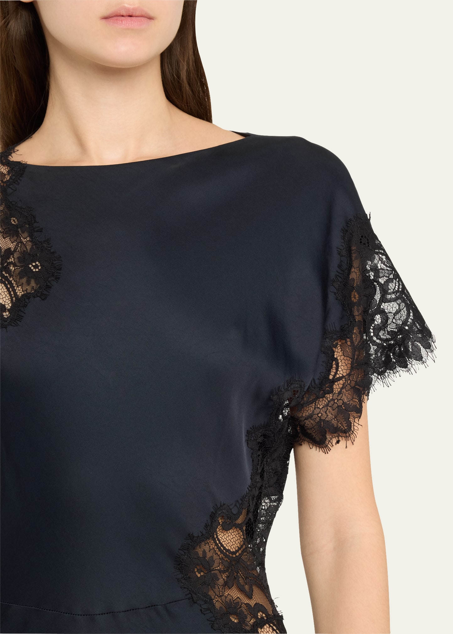 A.L.C. Alessia Satin and Lace Maxi Dress - Bergdorf Goodman