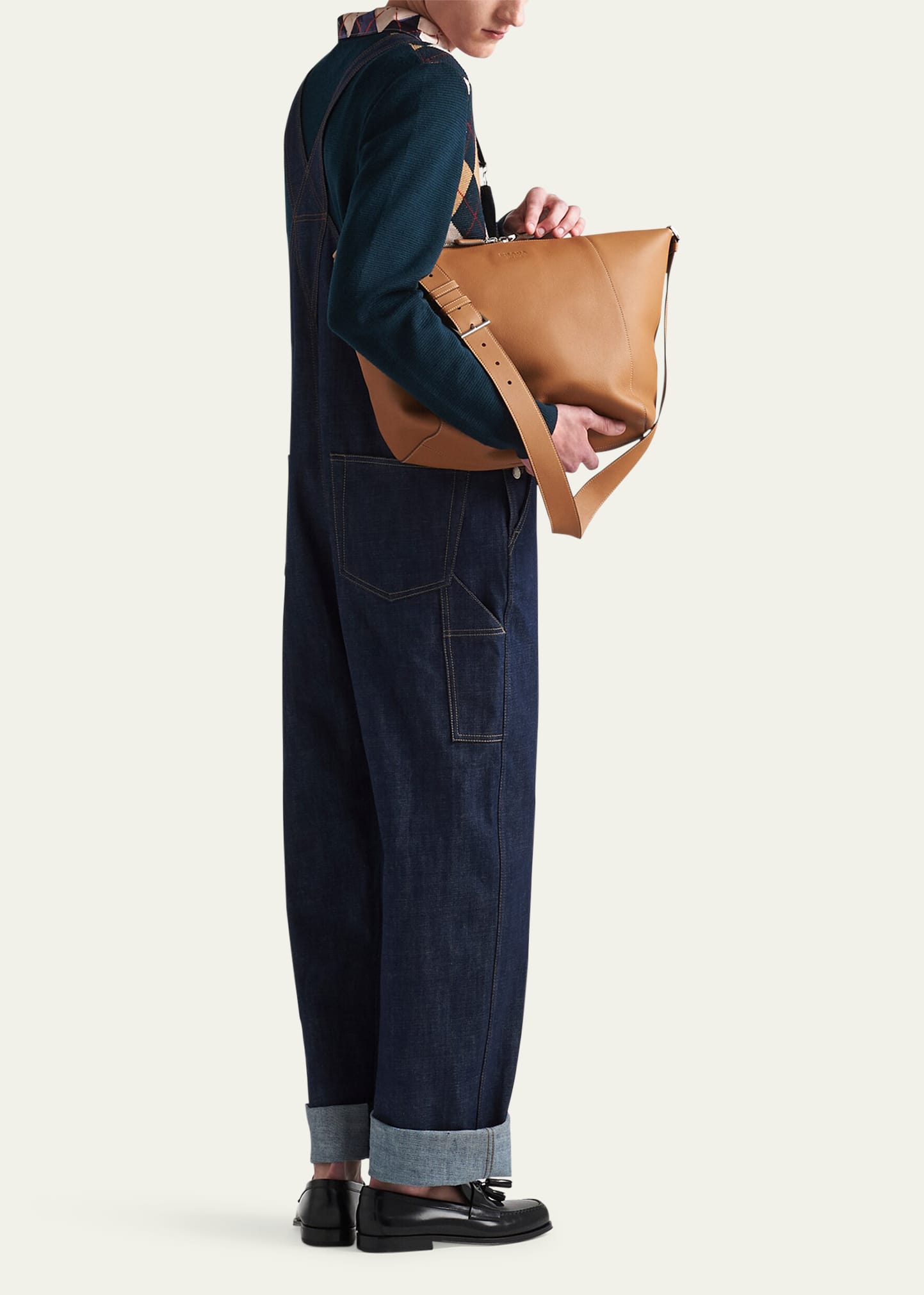 Prada Men's Denim Overalls - Bergdorf Goodman