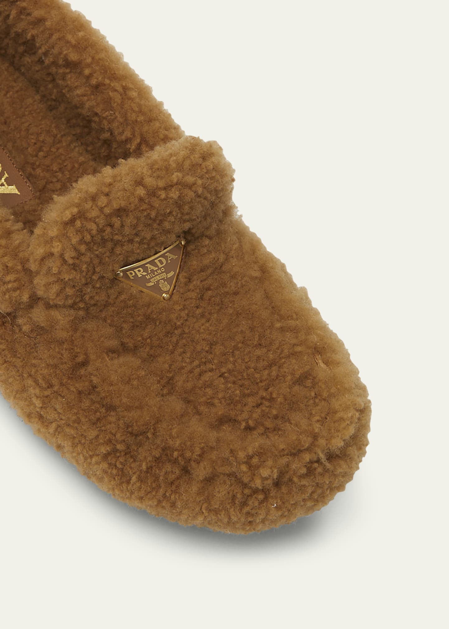 Prada Shearling Cozy Driver Loafers - Bergdorf Goodman