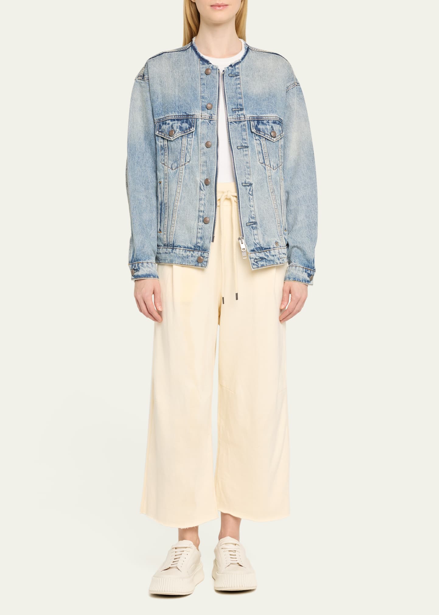 Zip-Up Denim Trucker Jacket — Carted