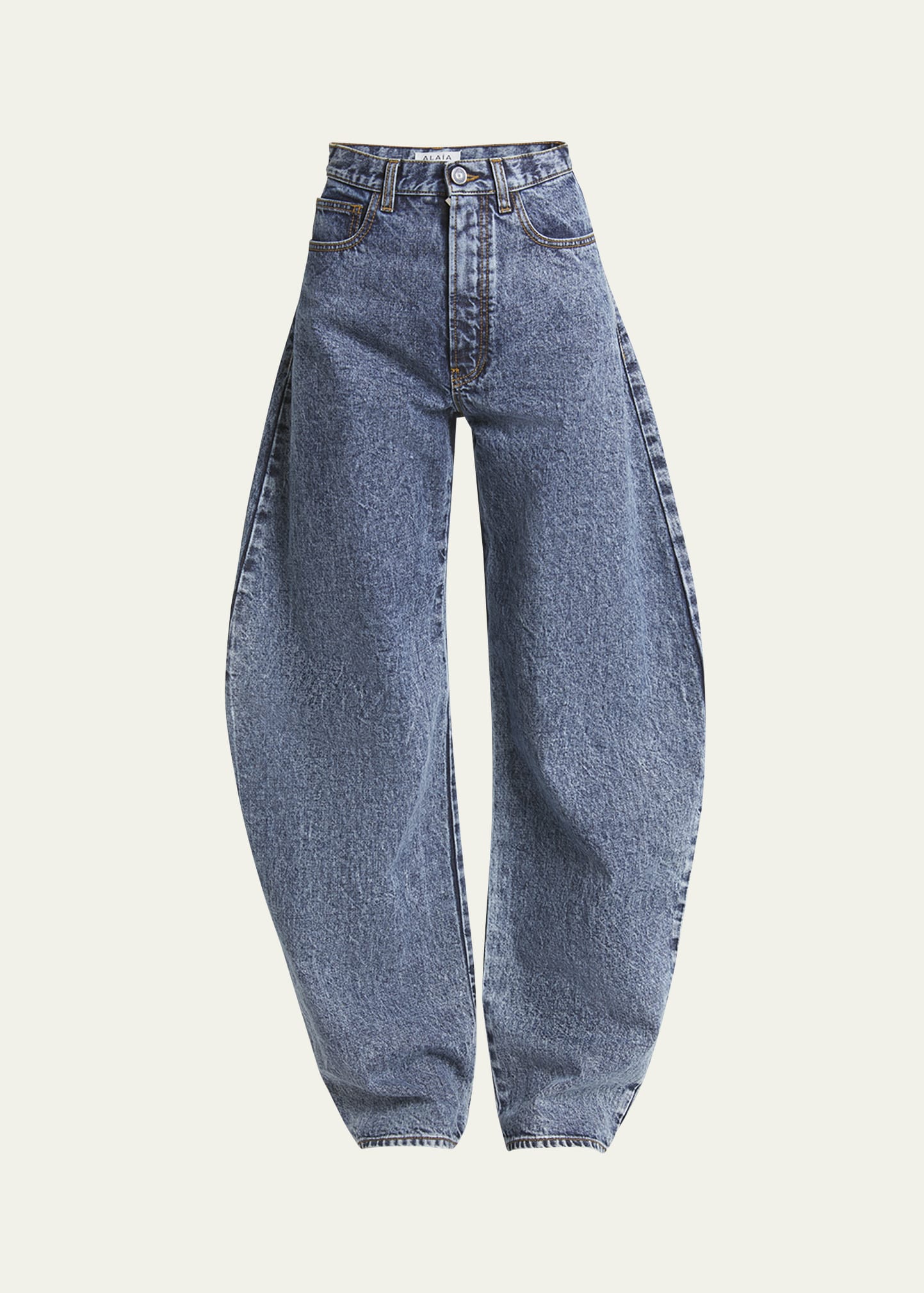 デニム・ジーパン Alaia Alaia Rounded Denim Jeans ALAÏA LIGHT BLUE HIGH WAISTED ROUND JEANS | ALAÏA SG