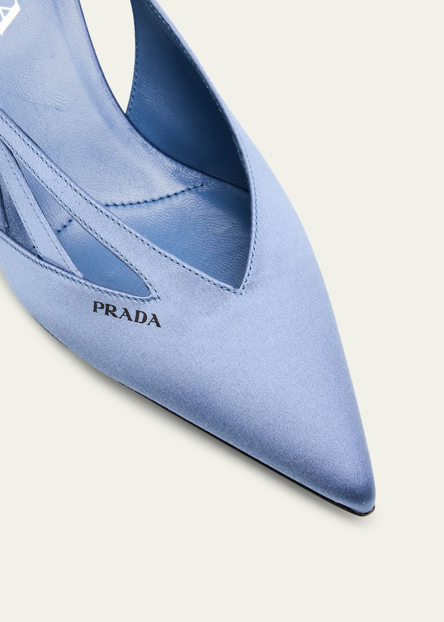 Prada Satin Cutout Block-Heel Pumps - Bergdorf Goodman