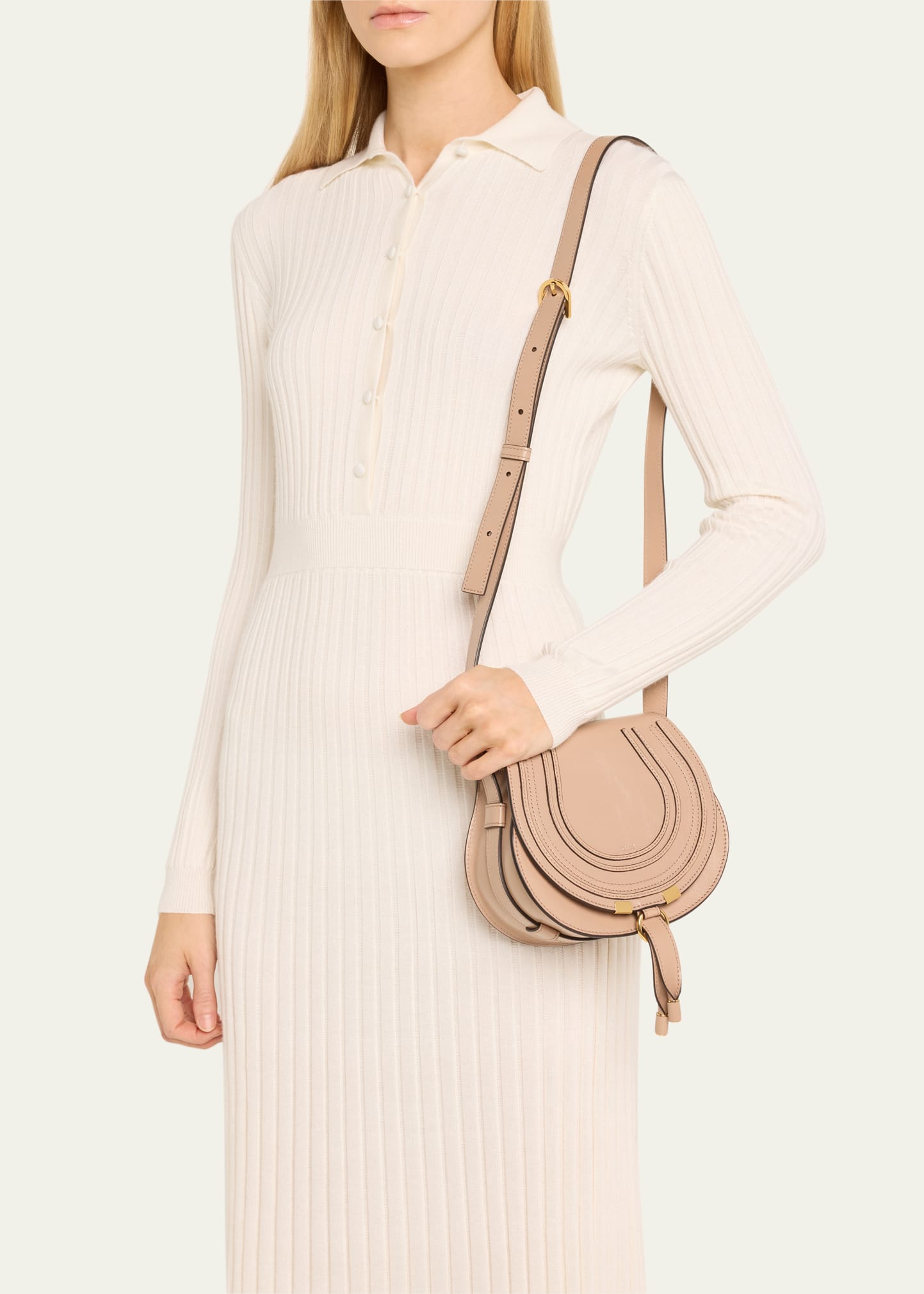 Chloe Marcie Small Crossbody Bag in Shiny Calfskin - Bergdorf Goodman