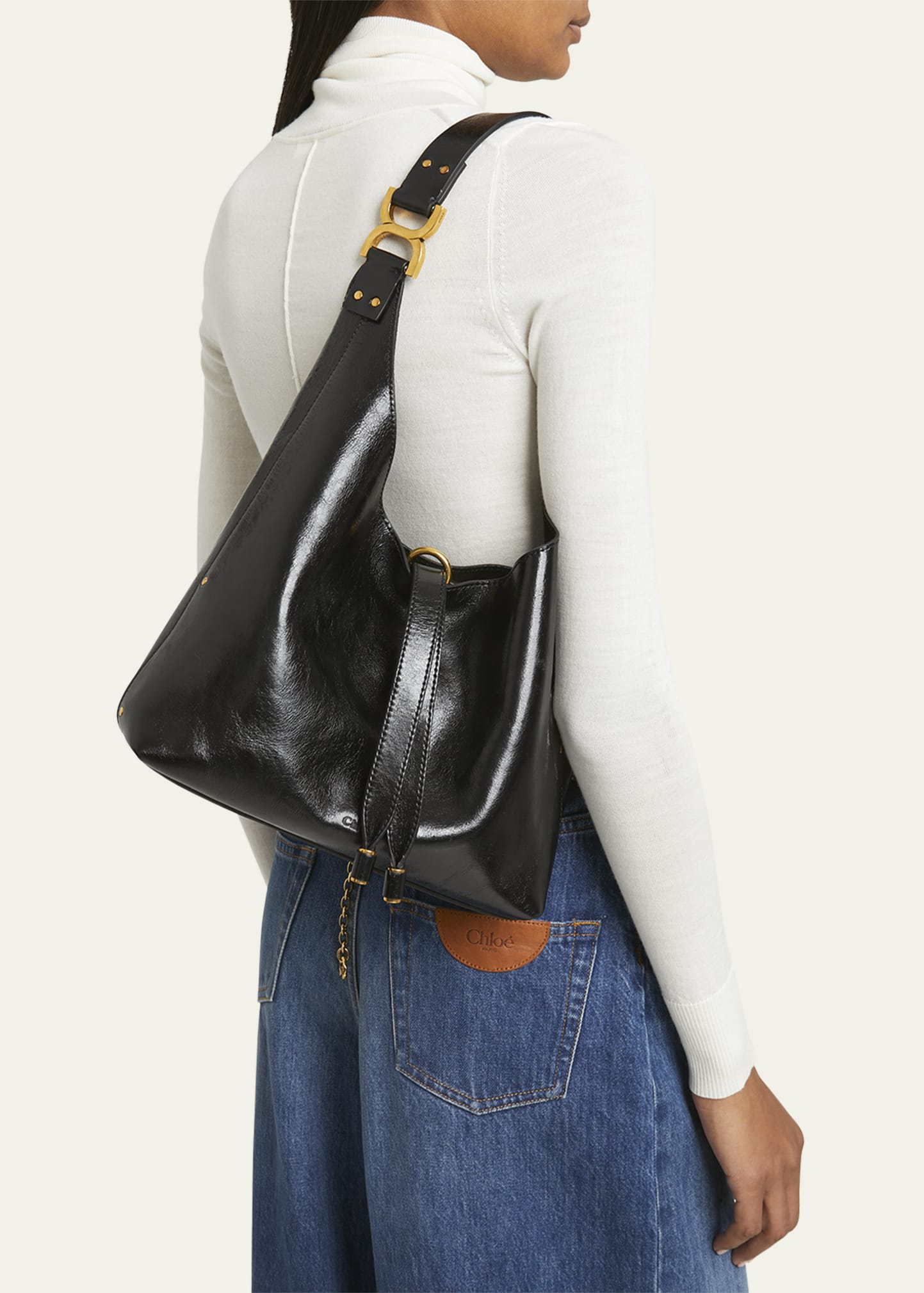 【CHLOE】SMALL MARCIE HOBO BAG Chloé Small Marcie Hobo Bag In Shiny Leather | Chloé US