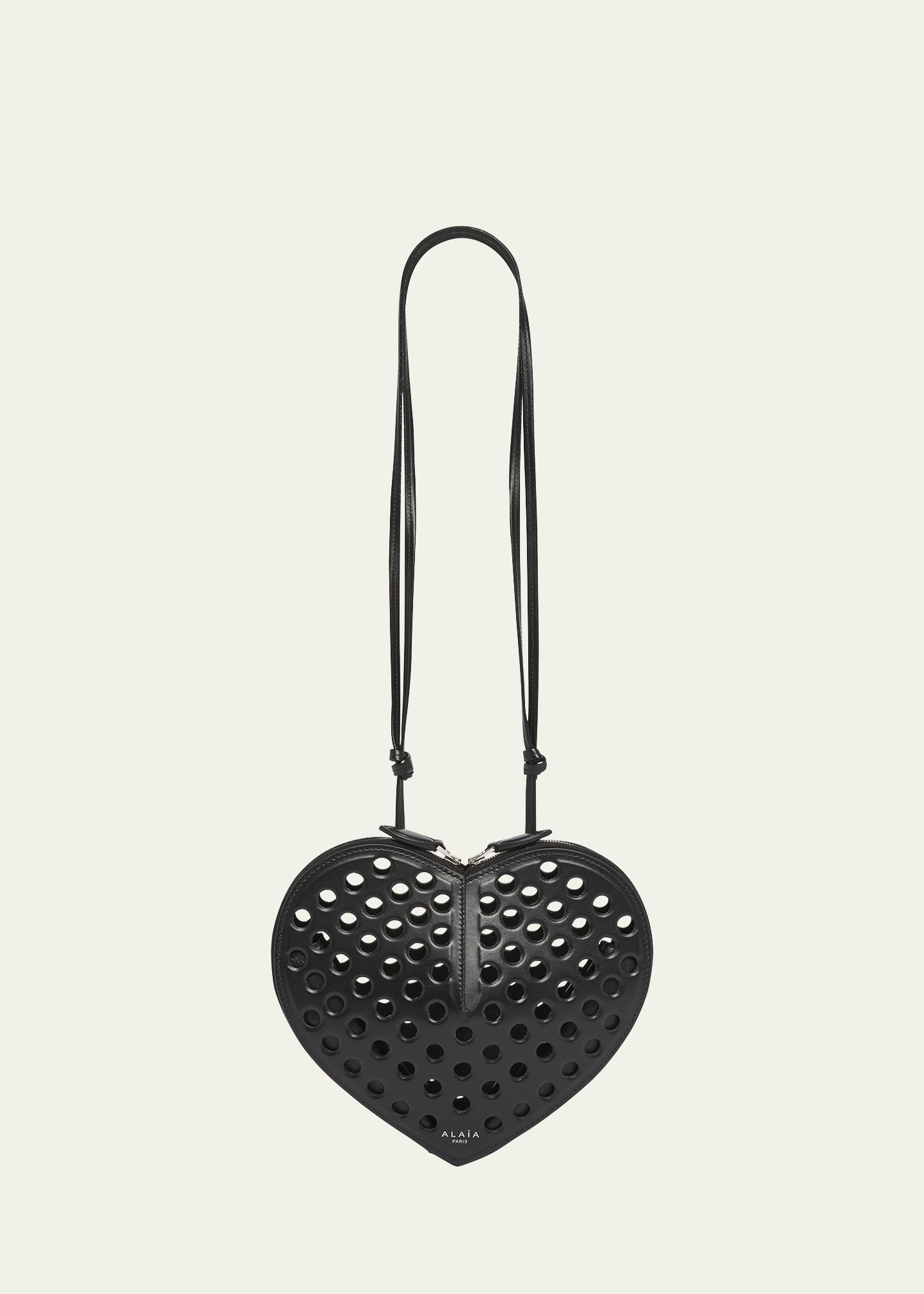 ALAIA Le Coeur Shoulder Perforated Bag in Leather - Bergdorf