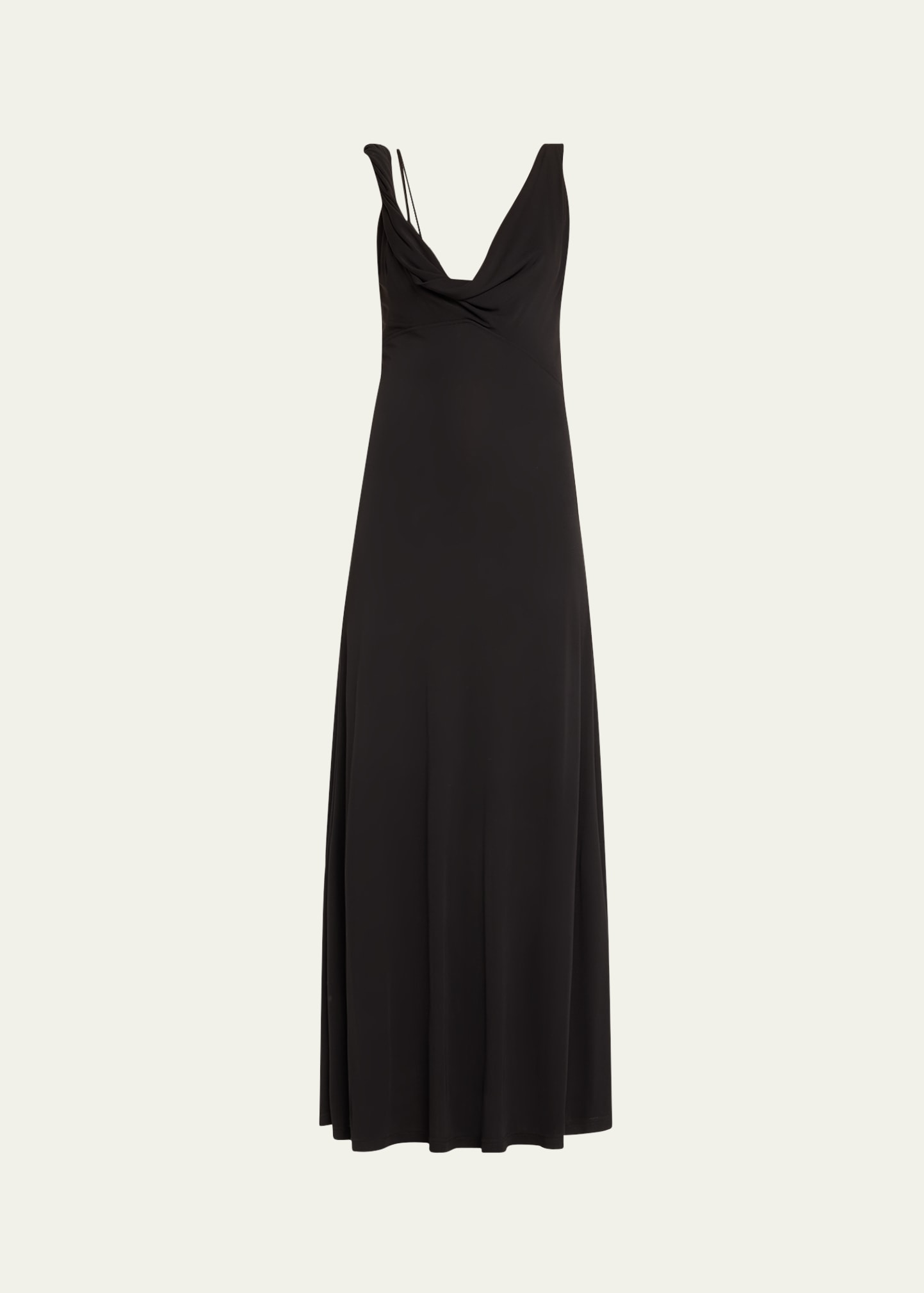 twist drape crepe jersey dress