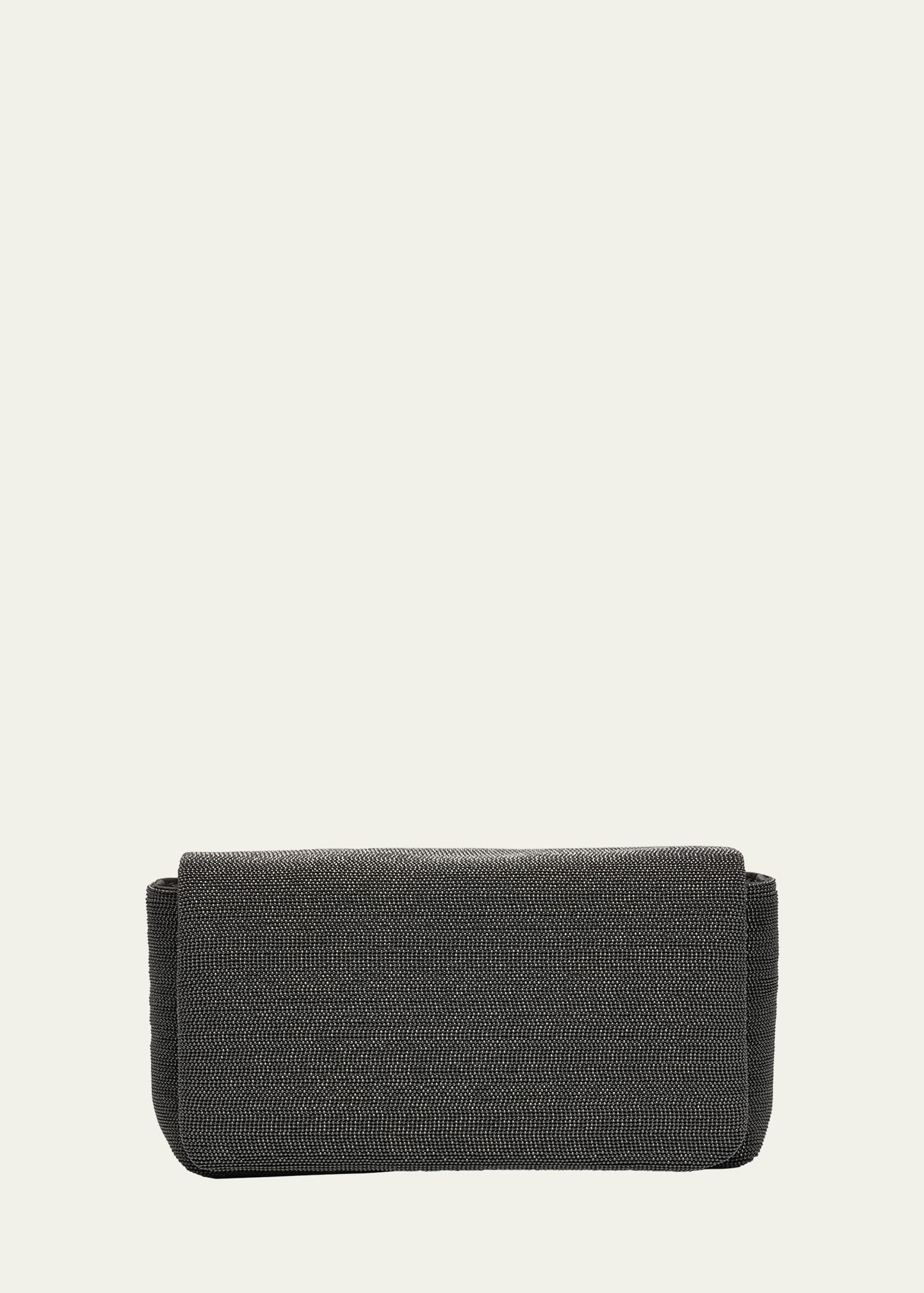 Brunello Cucinelli Allover Monili Convertible Clutch Bag