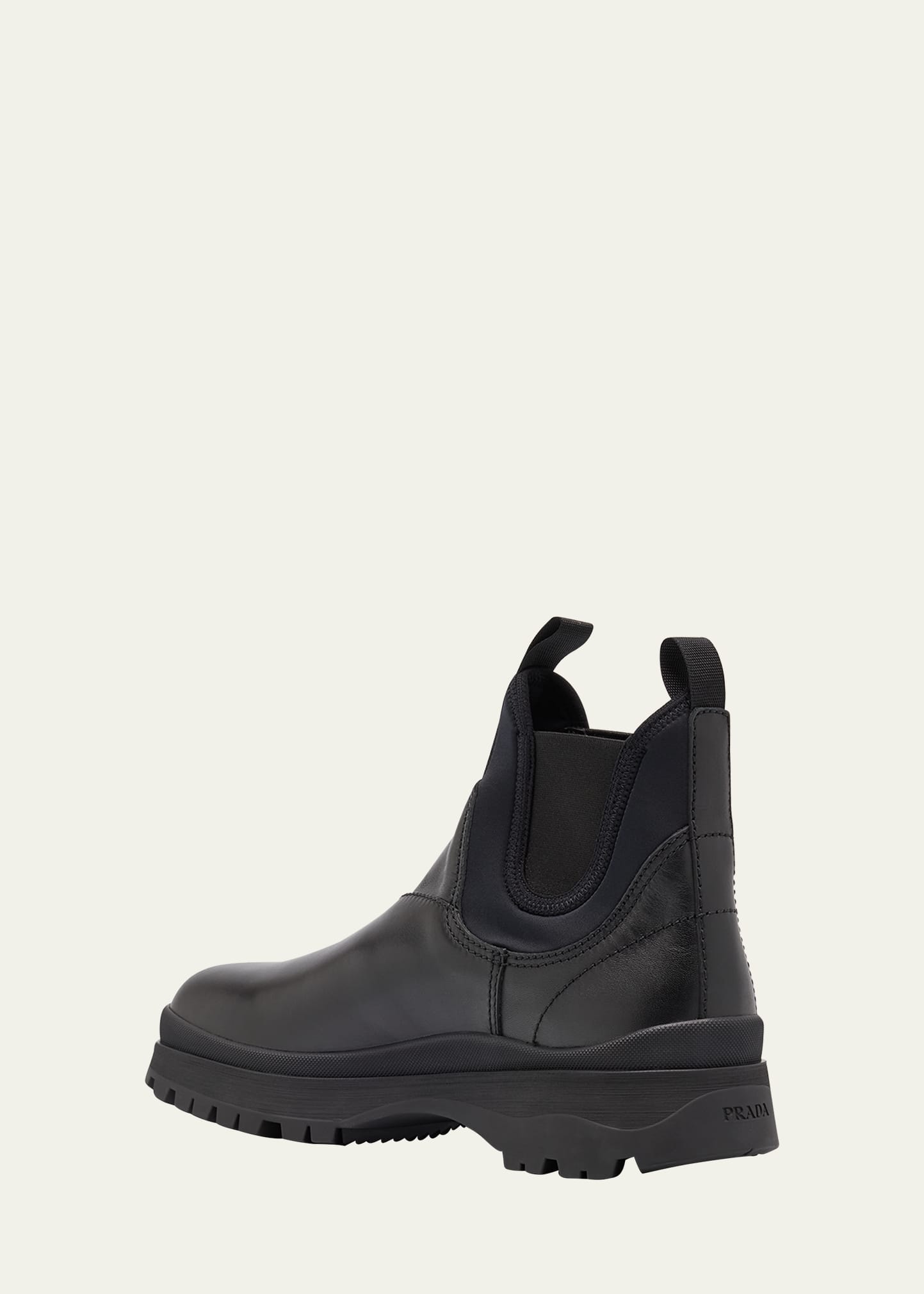 Prada Men's Brixxen Leather and Neoprene Chelsea Boots - Bergdorf