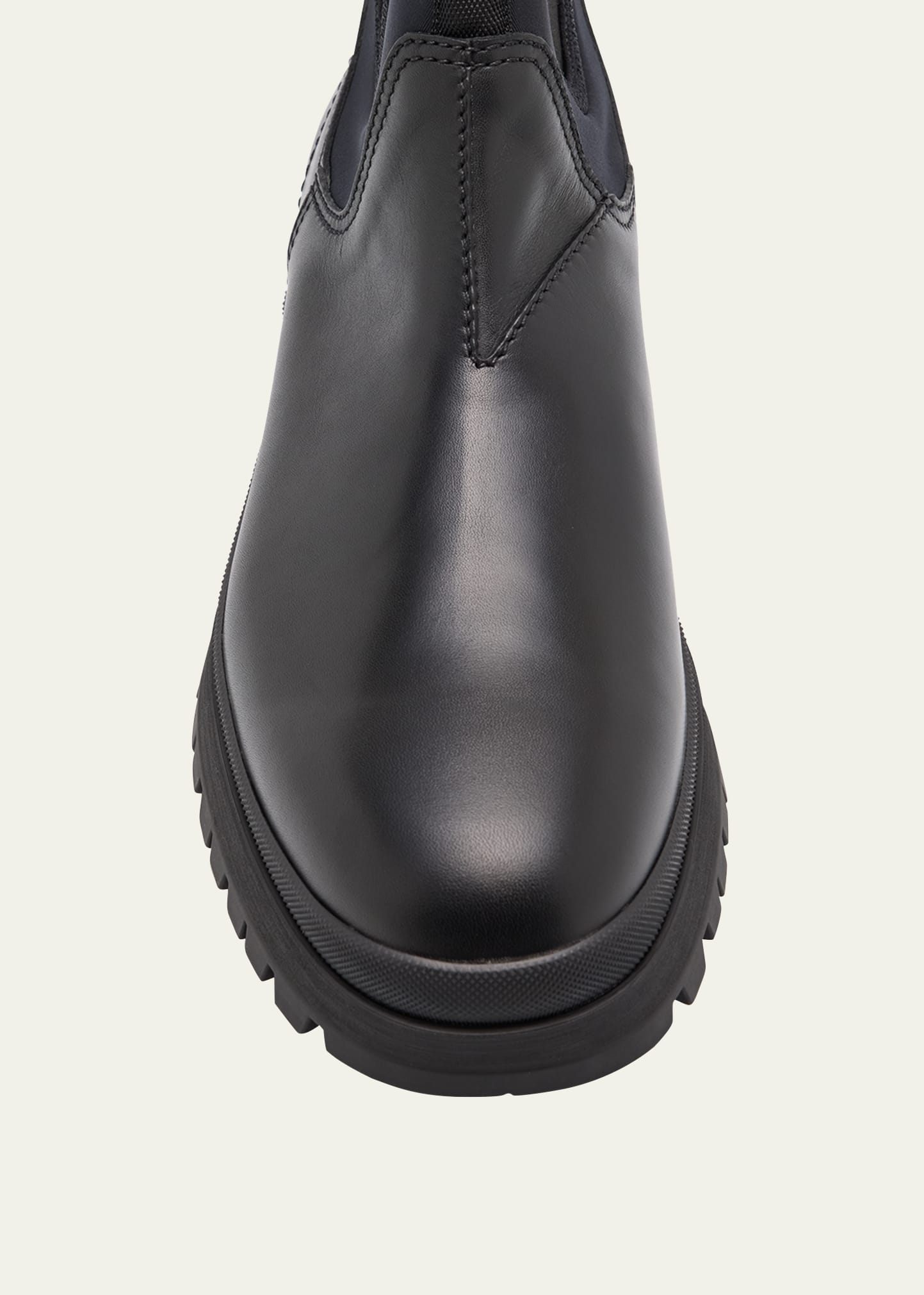 Prada Men's Brixxen Leather and Neoprene Chelsea Boots - Bergdorf