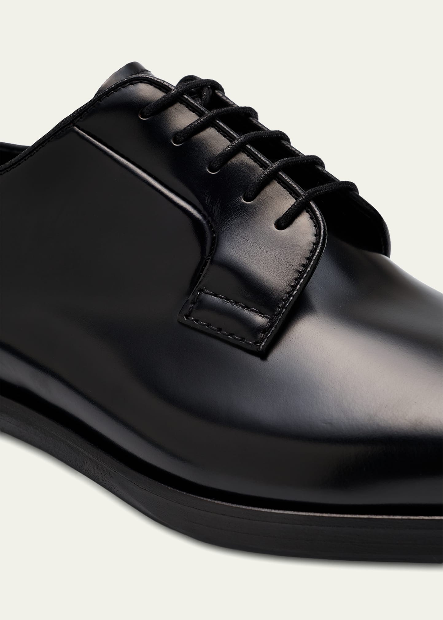 Prada Men's Brushed Leather Derby Shoes - Bergdorf Goodman