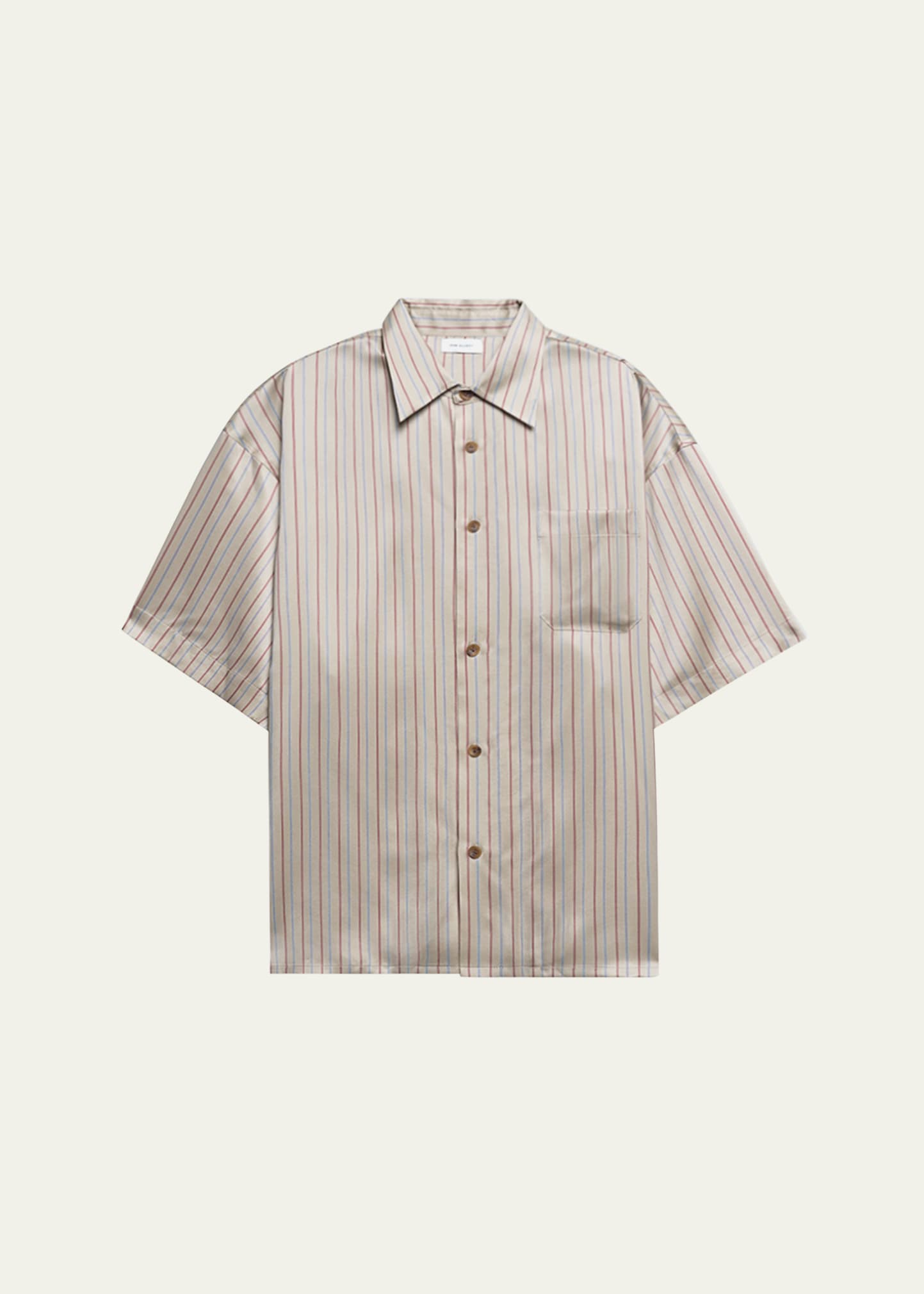 John Elliott Men's Brushed Silk Button-Down Shirt International Shipping