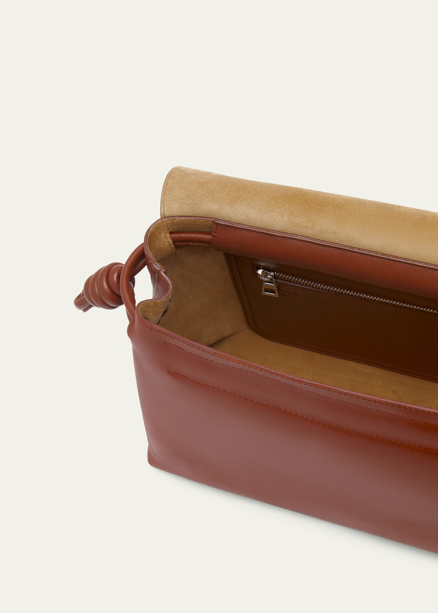 【直営・関税送料込】Flamenco Landscape m Flamenco satchel in suede calfskin Brown - LOEWE
