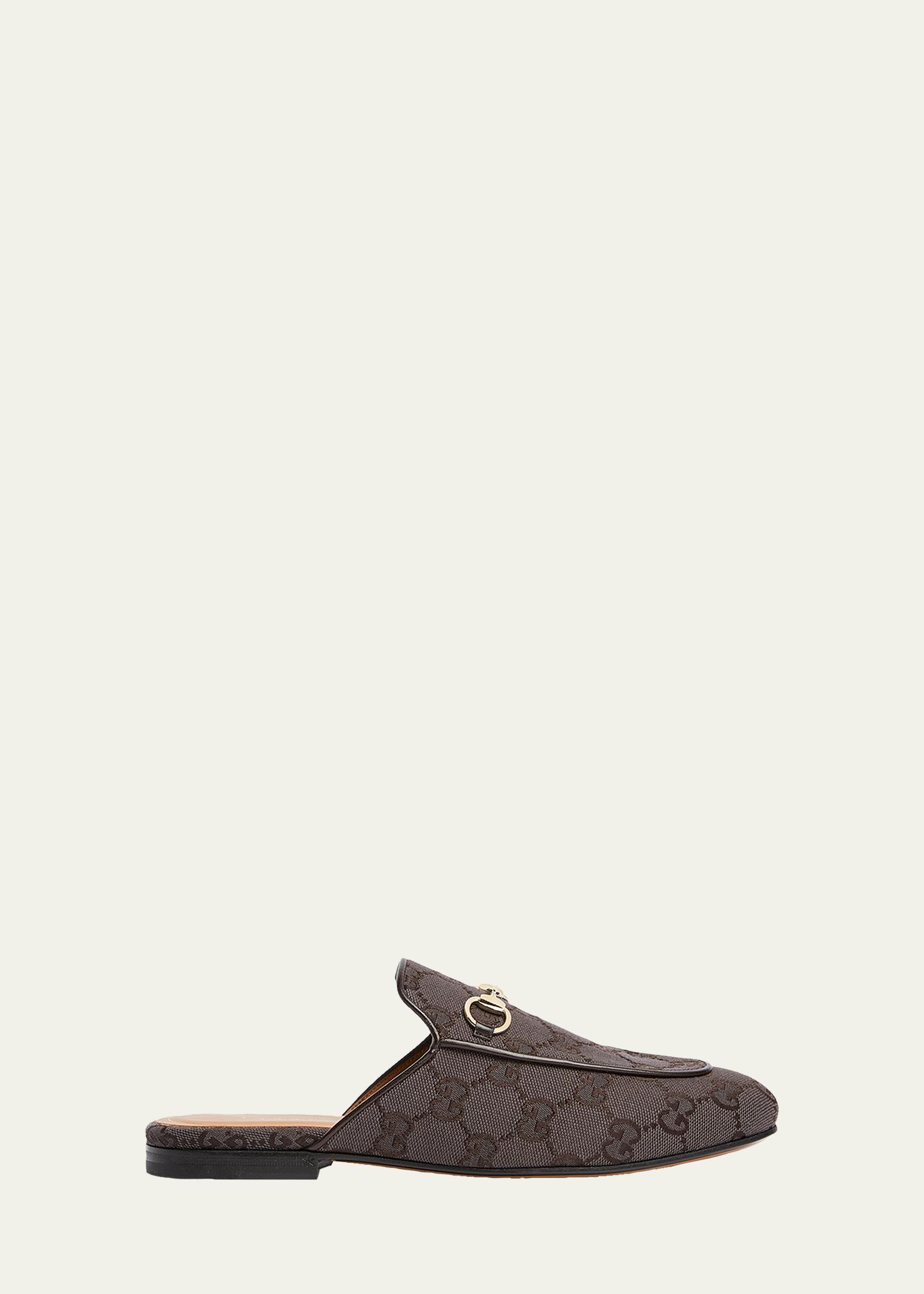 Gucci Princetown GG Canvas Bit Loafer Mules - Bergdorf Goodman