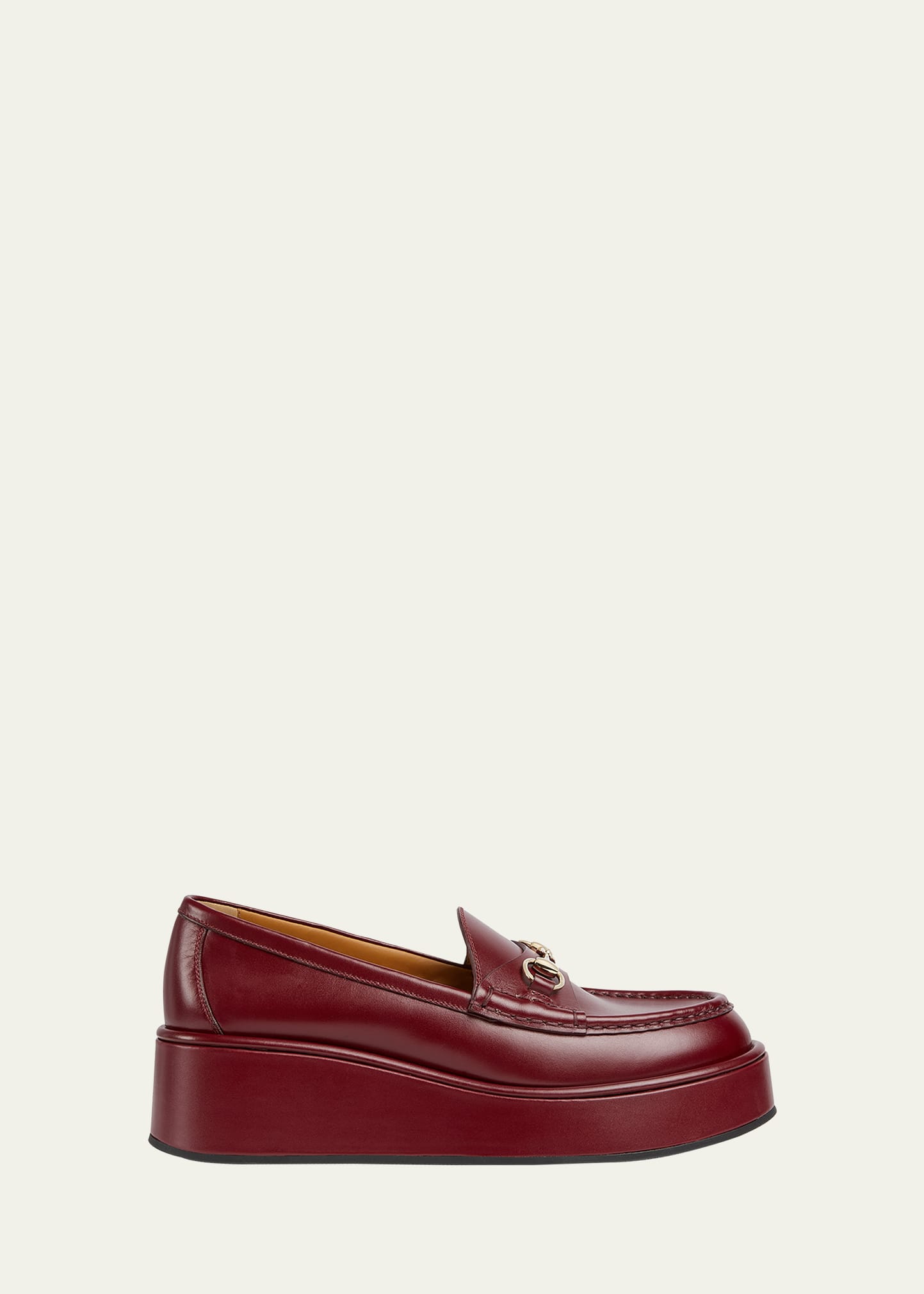 Gucci Idle Leather Bit Platform Loafers - Bergdorf Goodman