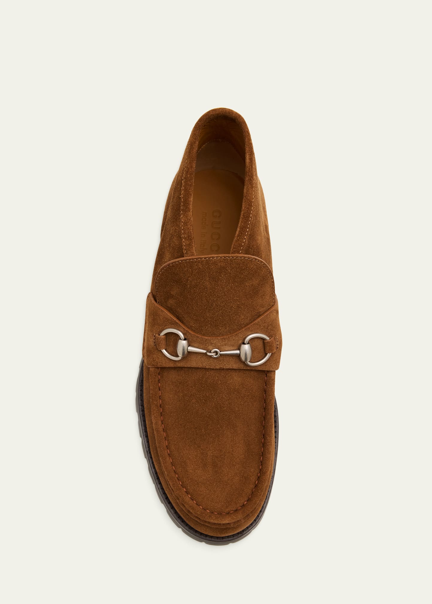 Gucci Men's Sylke Suede Bit Lug-Sole Chukka Boots - Bergdorf Goodman