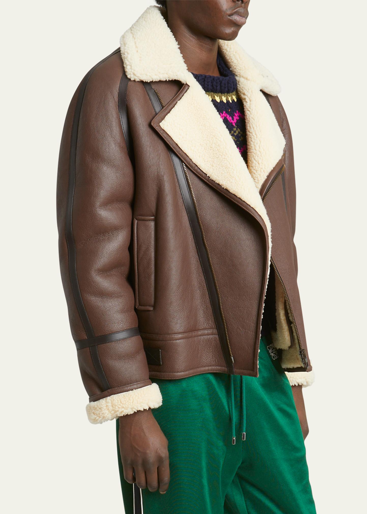 LOEWE Men's Shearling Aviator Jacket - Bergdorf Goodman