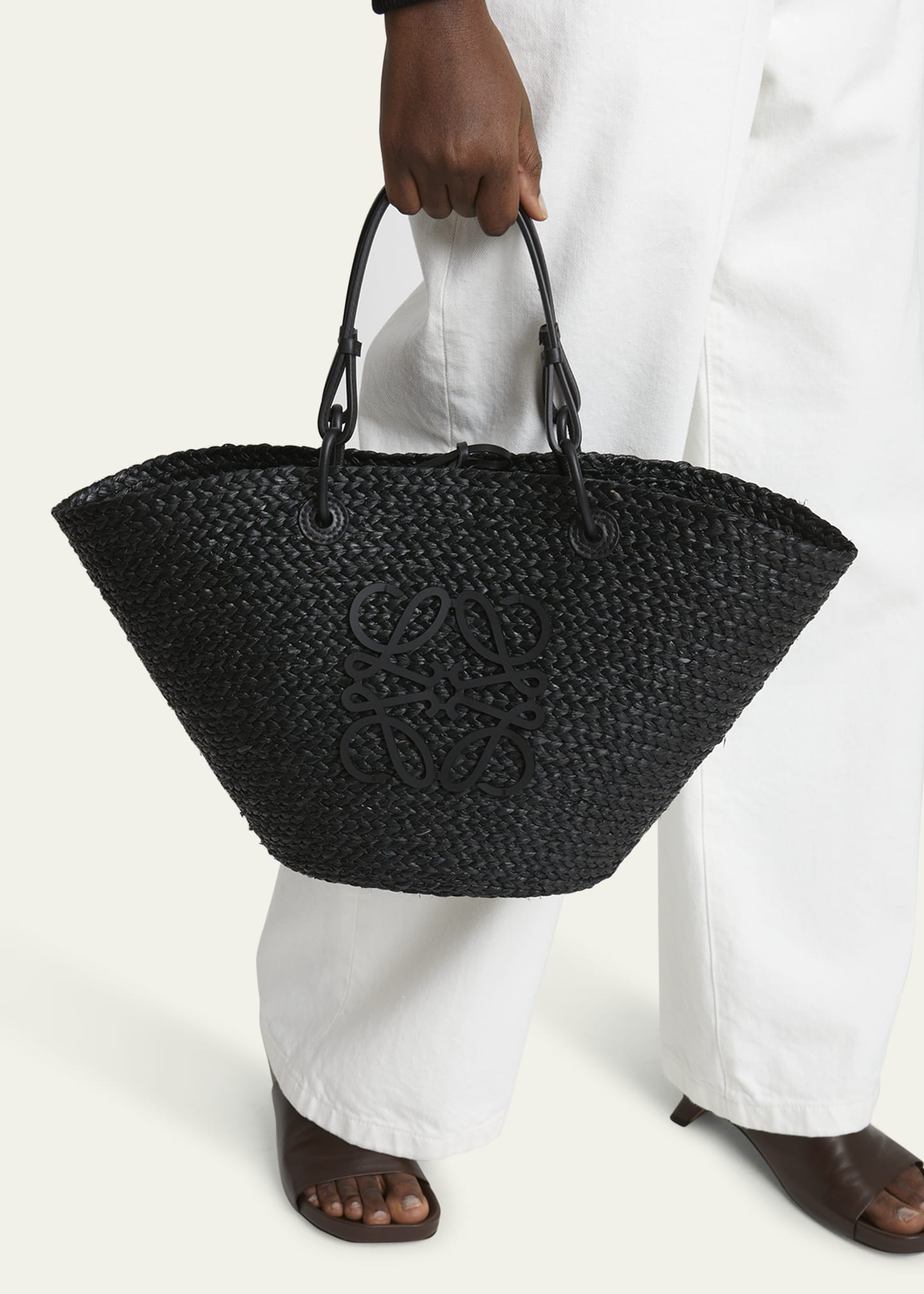 Loewe Medium Anagram Raffia Basket Tote Bag - Bergdorf Goodman